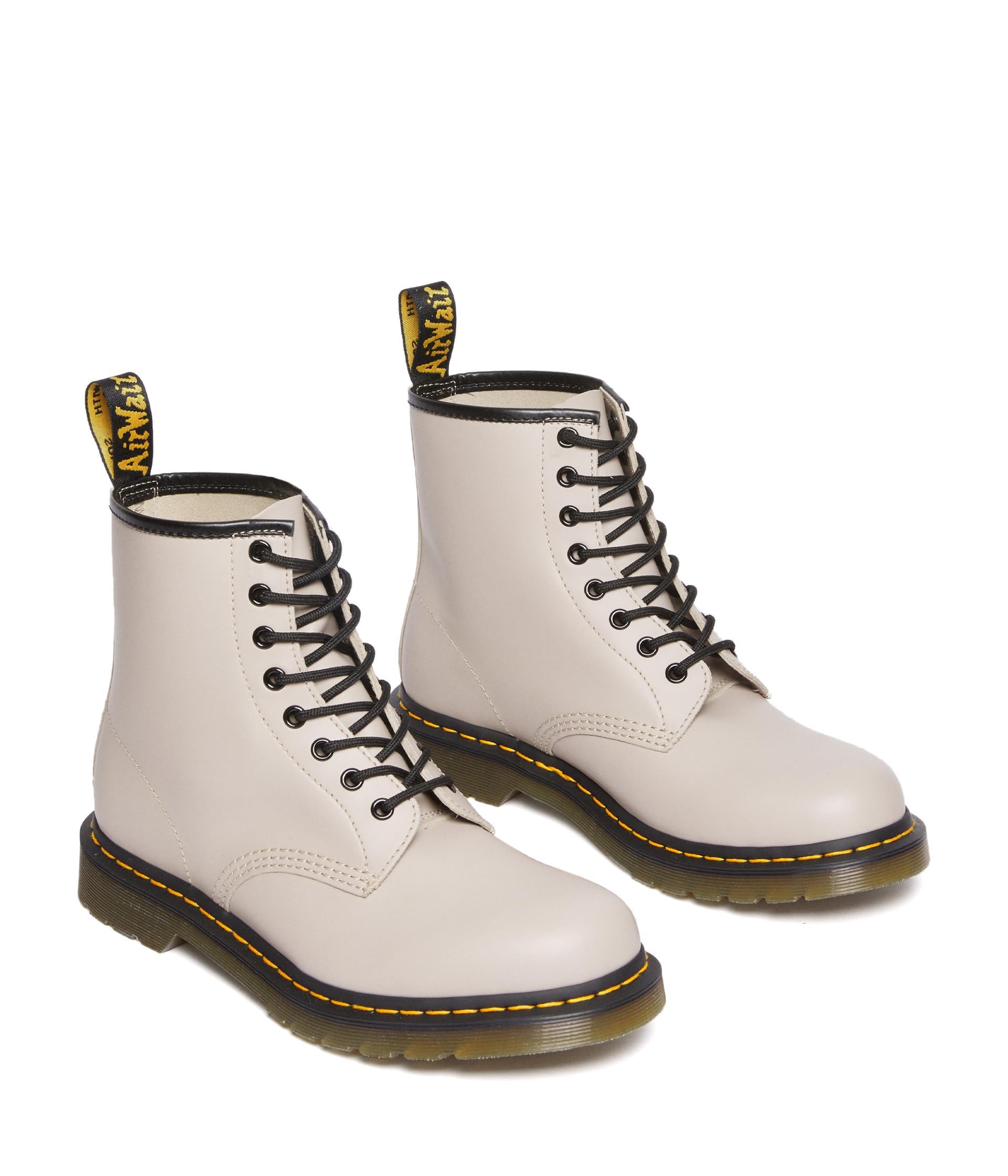 Dr. Martens 1460 Unisex Boots - Leather Upper - Lace-up Closure - Unlined - Pull-tab on Back - Round Toe Vintage Taupe UK 9 (US Men's 10, US Women's 11) Medium