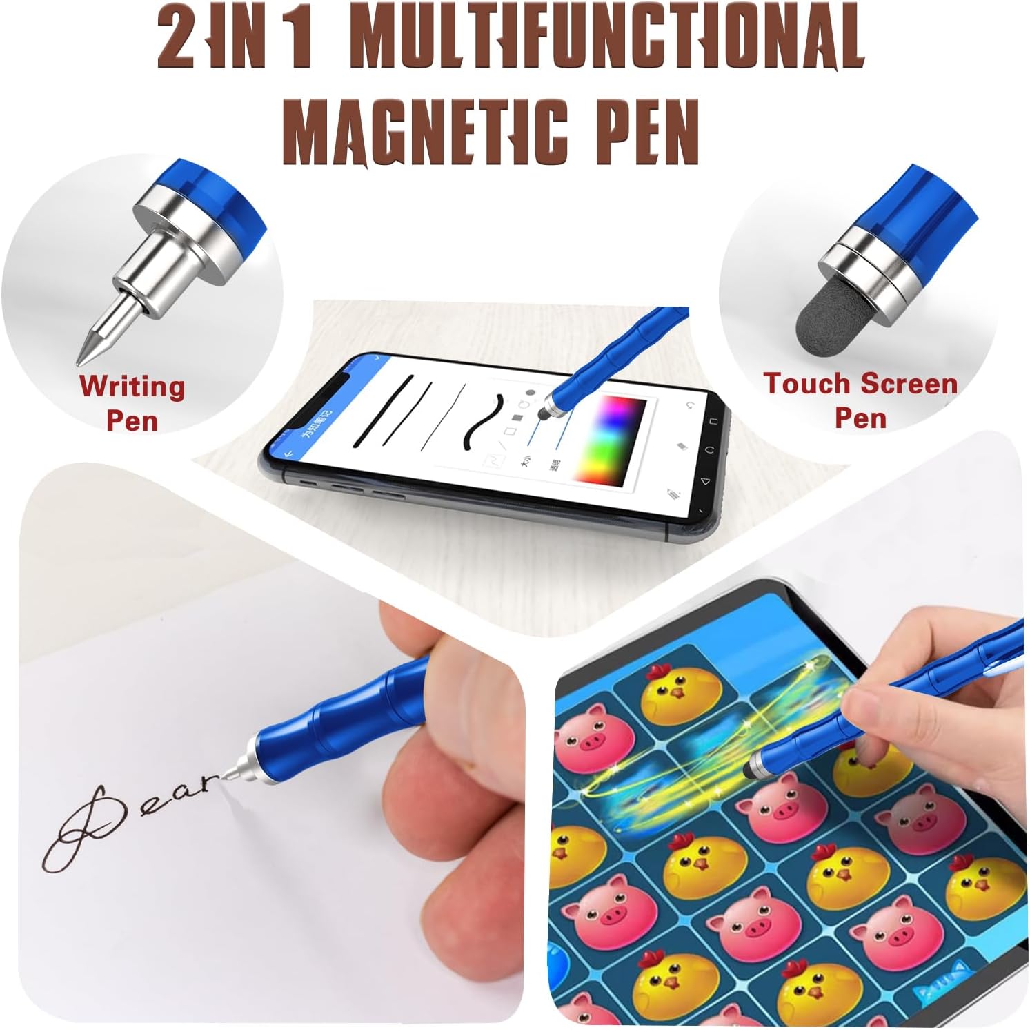 Magnetic Fidget Pen Toys for Teens, Unique Birthday Gifts for Young Men Fun Gifts for Teenage Boys Novelty Christmas Stocking Fillers Gadget for 8 10 11 12 13 14 15 Year Old Boy Engineer Gifts (Blue) - Image 3