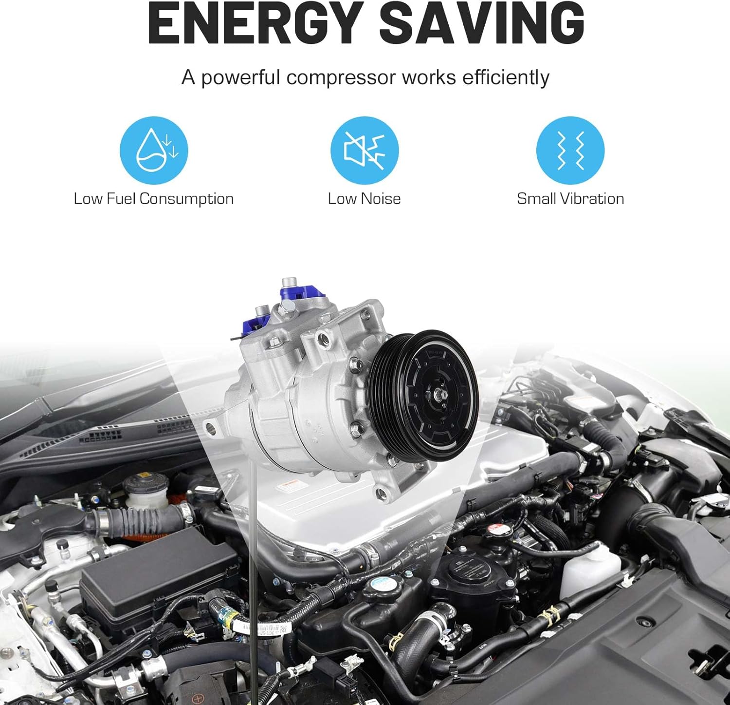 New AC Air Condition Compressor for 2007-2012 Audi A4 1.8L 2.0L, 2010-2012 A4 Quattro 2.0L 3.2L, 2010-2016 A5 Quattro 2.0L 3.0L, 2013-2016 allroad 2.0L, 2010-2020 Q5 2.0L, for Porsche Macan 2.0L