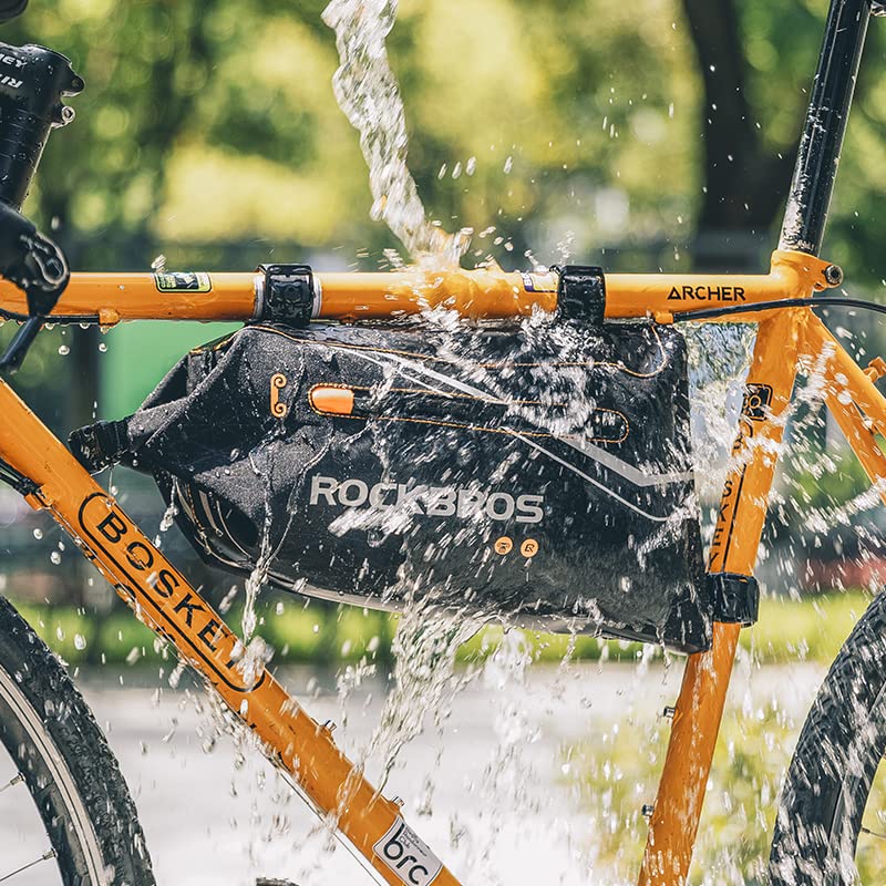 Borsa Manubrio ROCKBROS ROCKBROS Borsa Bici Sella Bicicletta Borsa Sottosella Per Bici MTB Borsello Bici - Foto 2