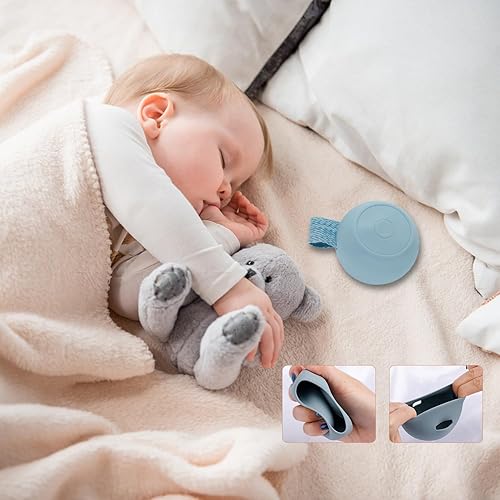 Miniatura 5 de Funda de viaje para máquina de sonido para Hatch Rest Go, funda protectora de sonido portátil de silicona para máquina de ruido blanco (azul claro)