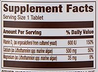 Vista 3 de Calcio de 500 mg con vitamina D de Yaxa Elements, un comprimido diario; 65 comprimidos