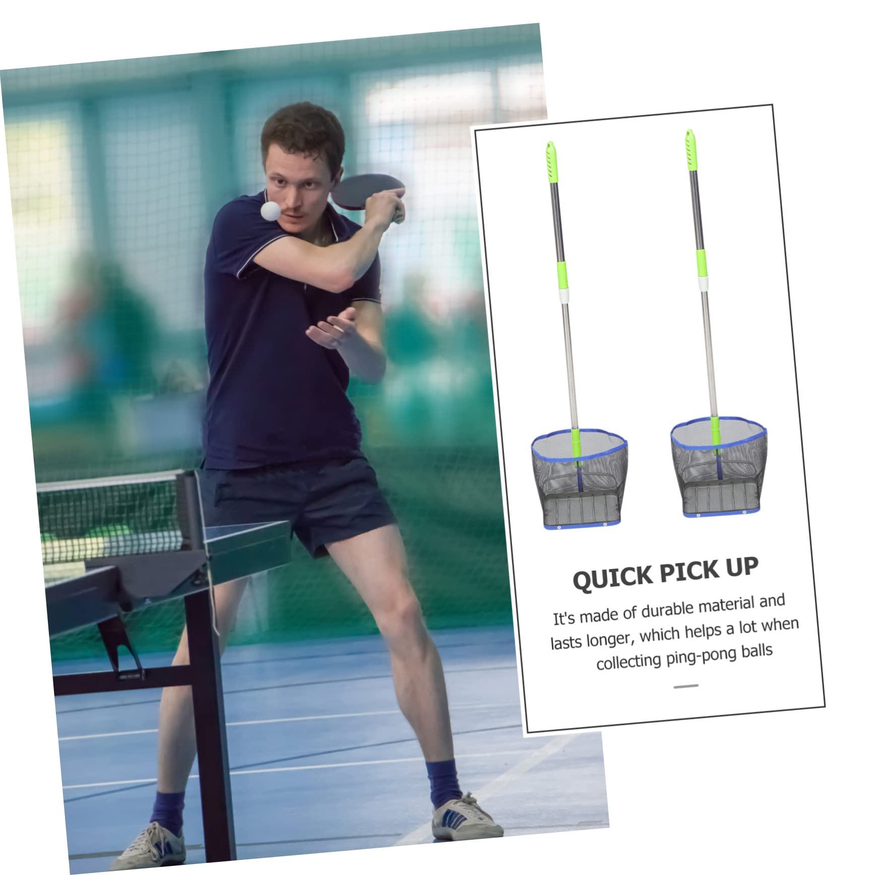 BESPORTBLE Tischtennisball-Picker Camping-Wasserflasche Pick-Up-Netzbeutel Großes Fassungsvermögen Ballpicker Tennisplatzausrüstung Schiffswerkzeuge Outdoor-Tischtennis Großer