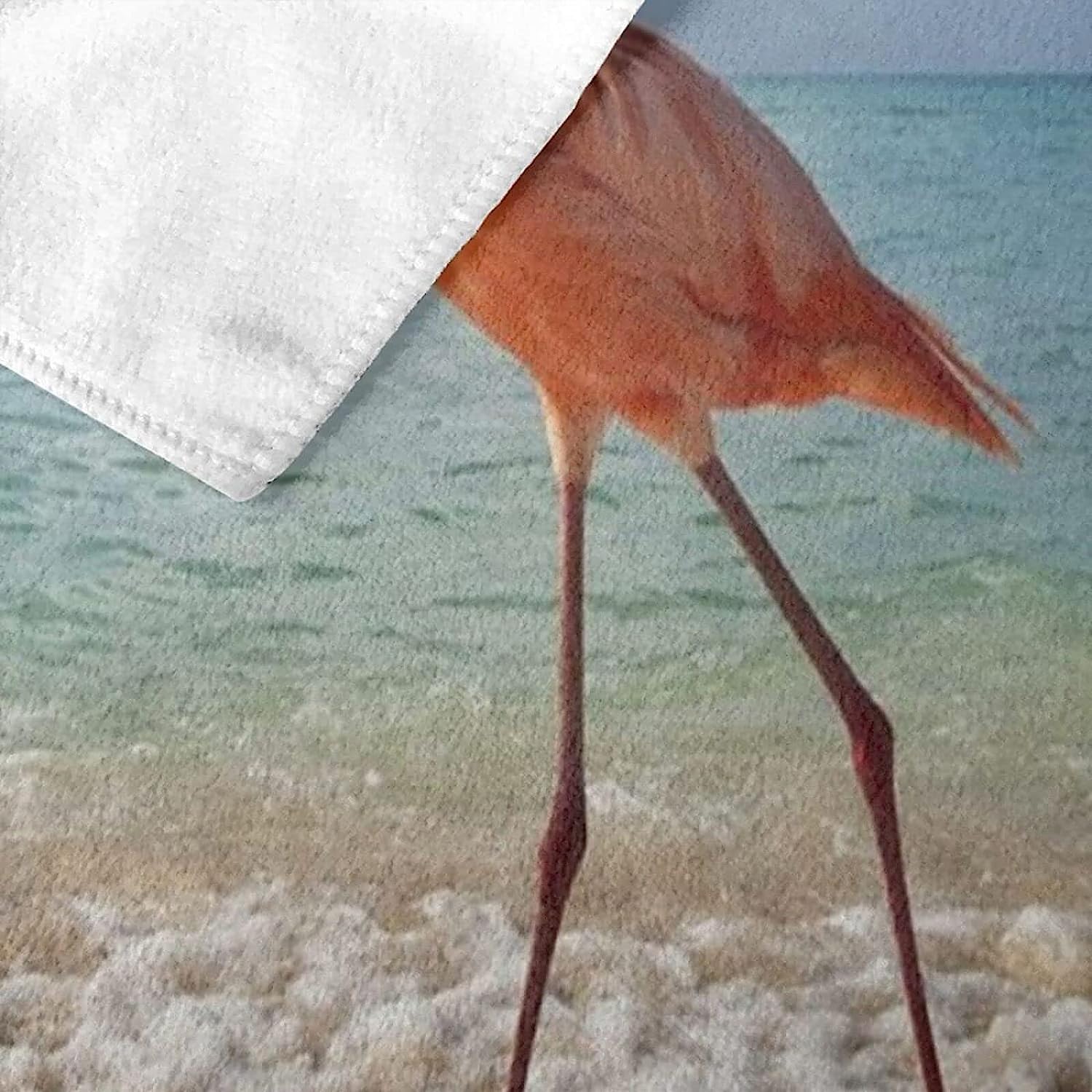 Serviette De Plage En Microfibre, 80 X 160 Cm Flamant Rose Animal Serviette De Plage Anti Sable Couverture De Plage Absorbante, Drap De Plage À