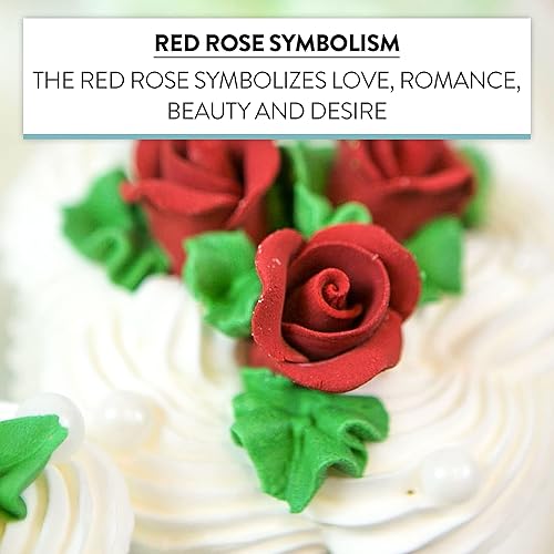 Miniatura 6 de Global Sugar Art Flores de pastel de azúcar rosa, rojo, sin cable, muy pequeñas, 18 unidades por el chef Alan Tetreault