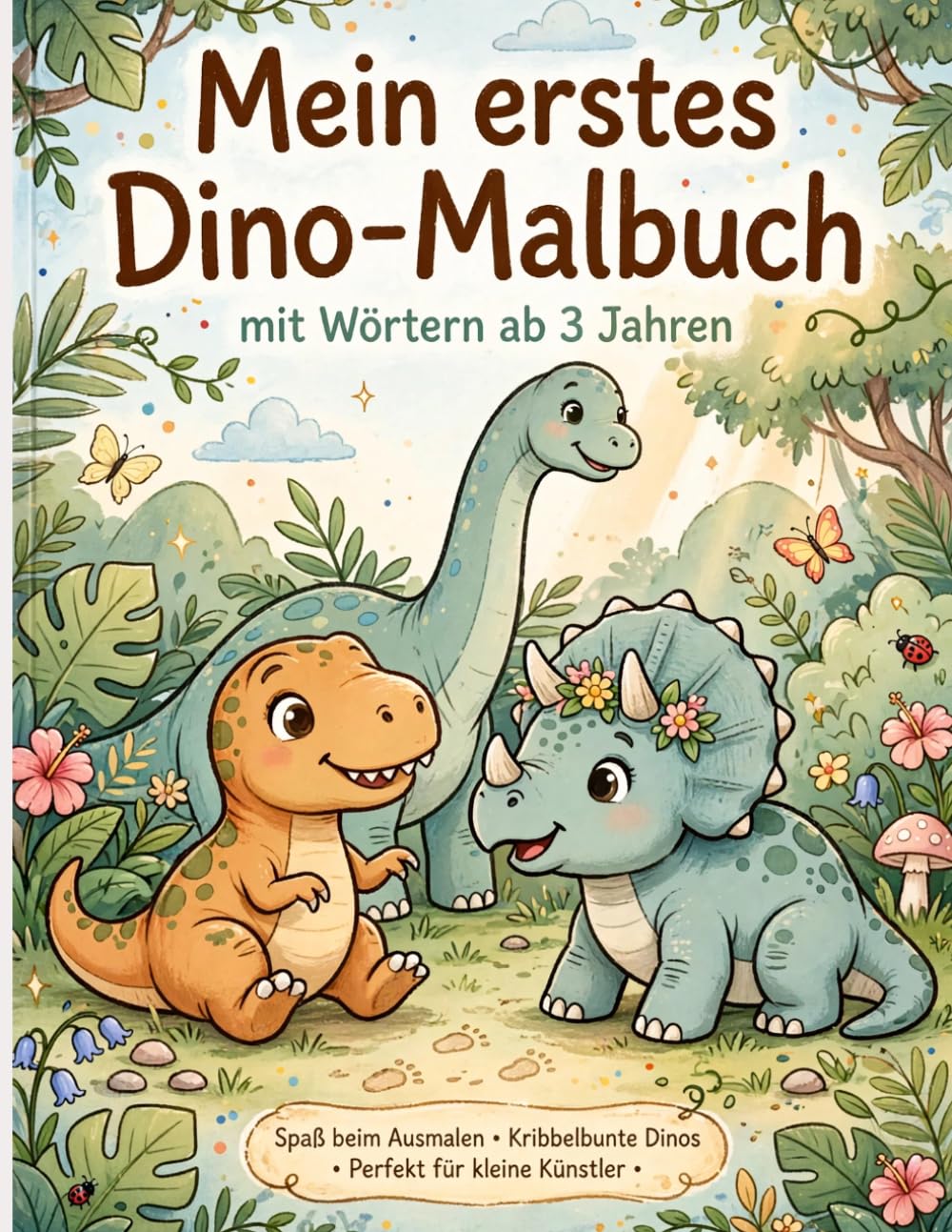 Mein erstes Dino-Malbuch: mit Wörtern