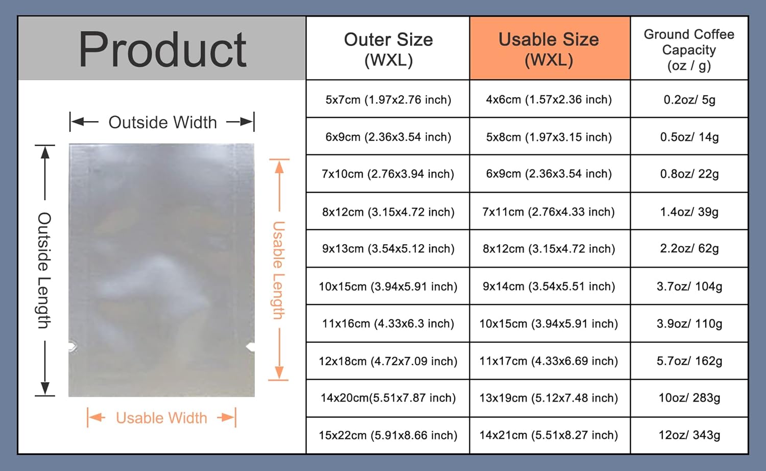MITOB シルバーマイラーバッグ 純アルミホイル フラットフードストレージバッグ 3.9ミル オープントップヒートシール真空ポーチ