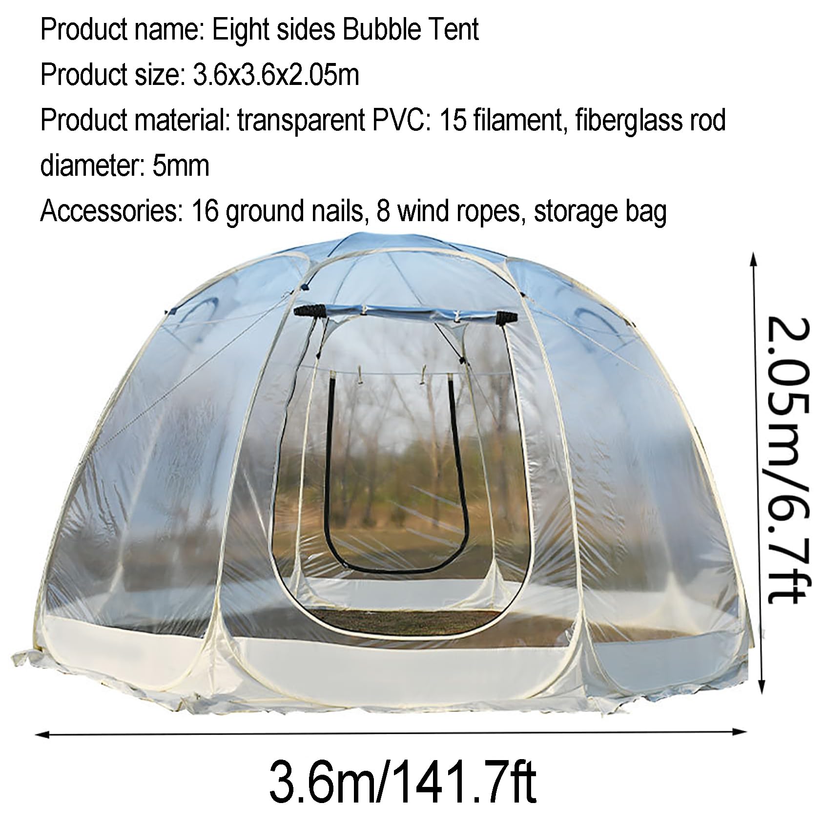 Amazon.co.jp: 透明バブルテント ポップアップガゼボ | ポータブル