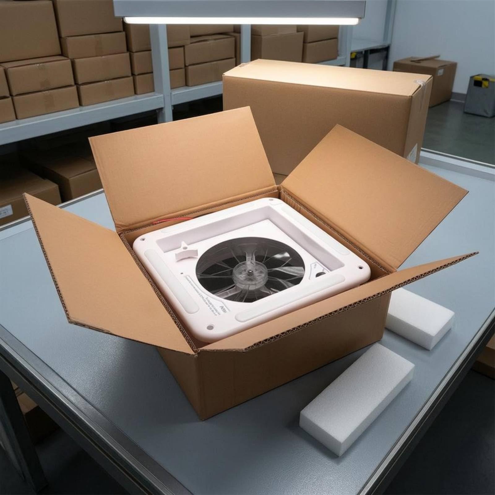 Dispositivo de Ventilación Ventilador de Techo para Claraboya Extractor con Luz Montaje en Techo Estructura Rejilla Adecuado para Interiores en Carretera