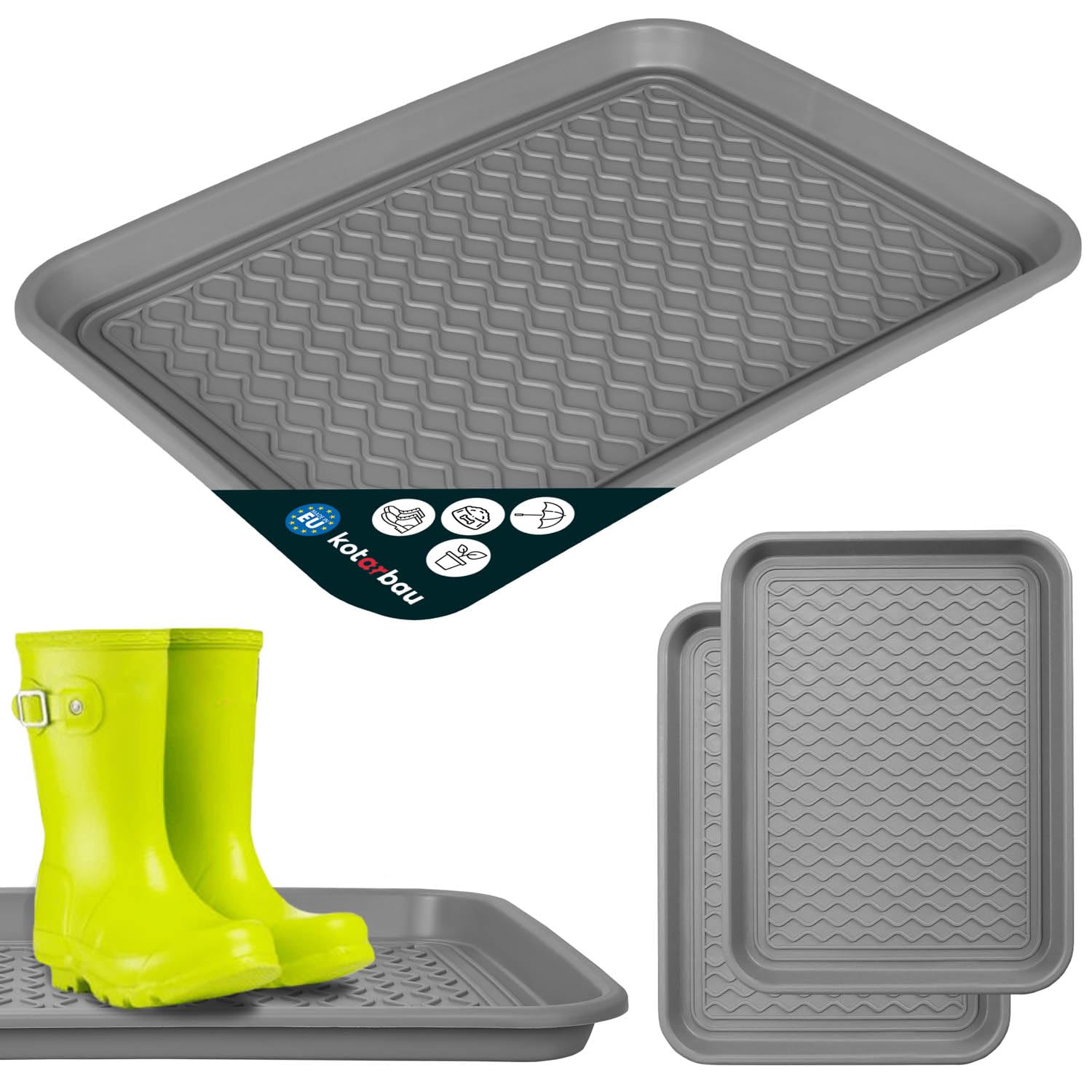 Bac à chaussures imperméable pour couloir | Idéal pour les jours de pluie