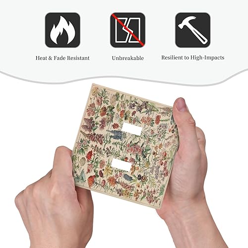 Vista 227 de Cubiertas decorativas de salida de estrella de mar playera, tablero de madera azul de concha de mar de 1 banda, decoración individual GFCI, placa