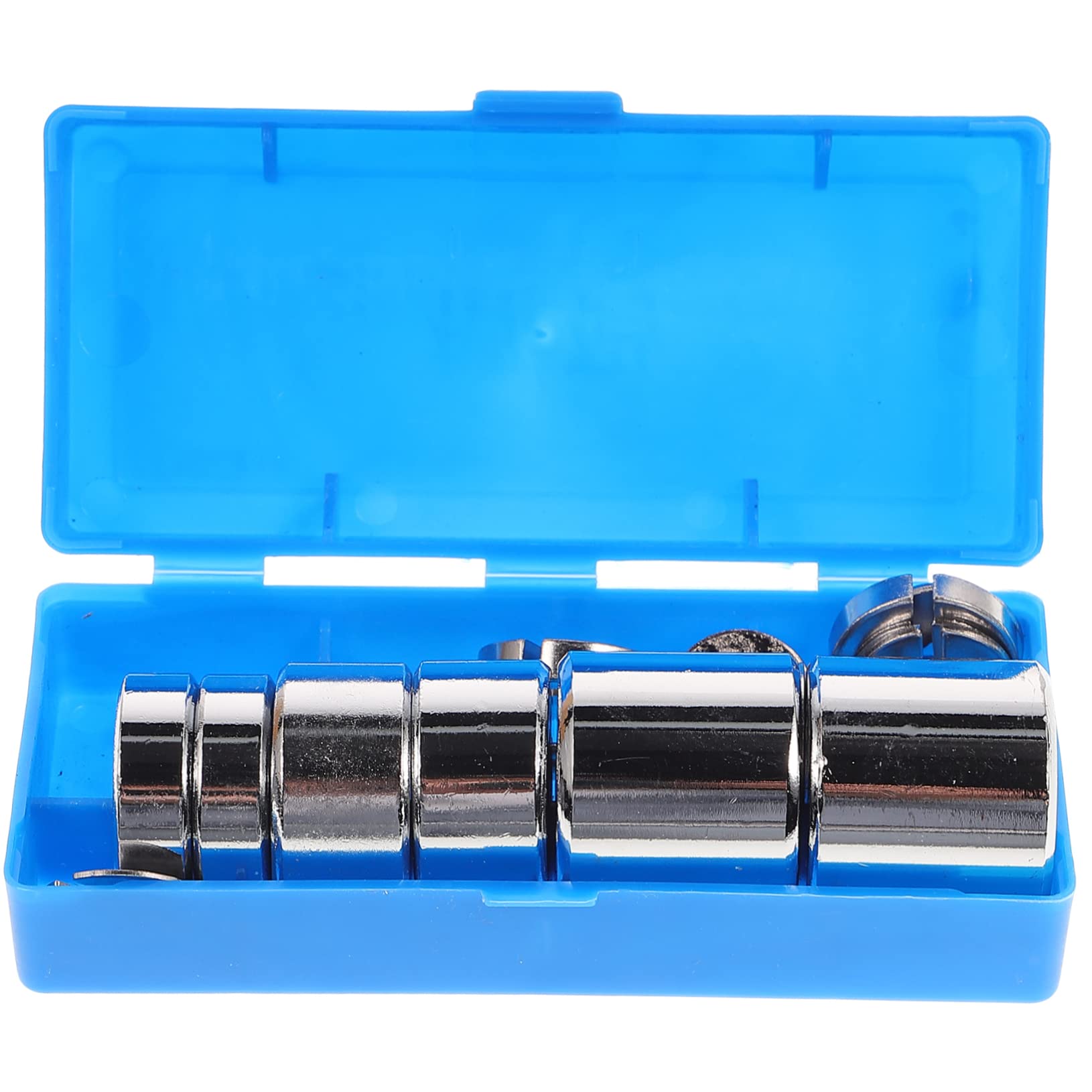 Hohopeti Metal Slotted Weights for High School Physics Labs Steel Slotted Mass Hanger Box Scale Grams for Experiment