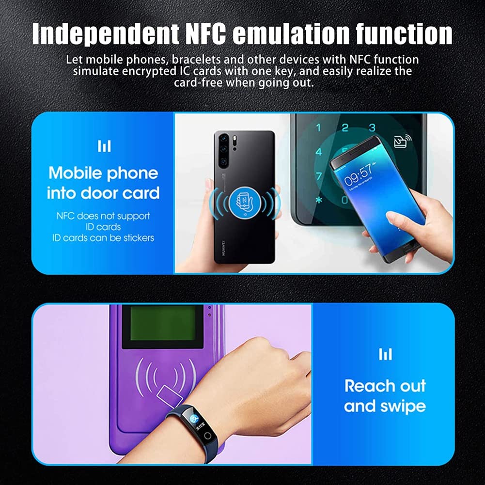 ICopy X100 - Lector de tarjetas inteligentes NFC con lector ICopy X100 NFC ID, color negro, 1 juego