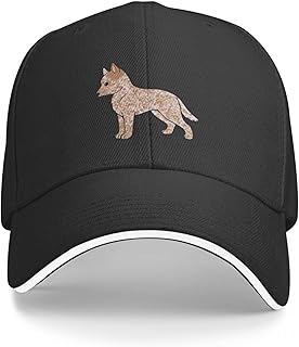Gorra de béisbol con Cierre Gorra de béisbol con diseño de Perro Pastor Australiano Color Rojo ruano Gorra de Senderismo Gorra de Cosplay con Cierre Trasero Gorra para Hombre y Mujer