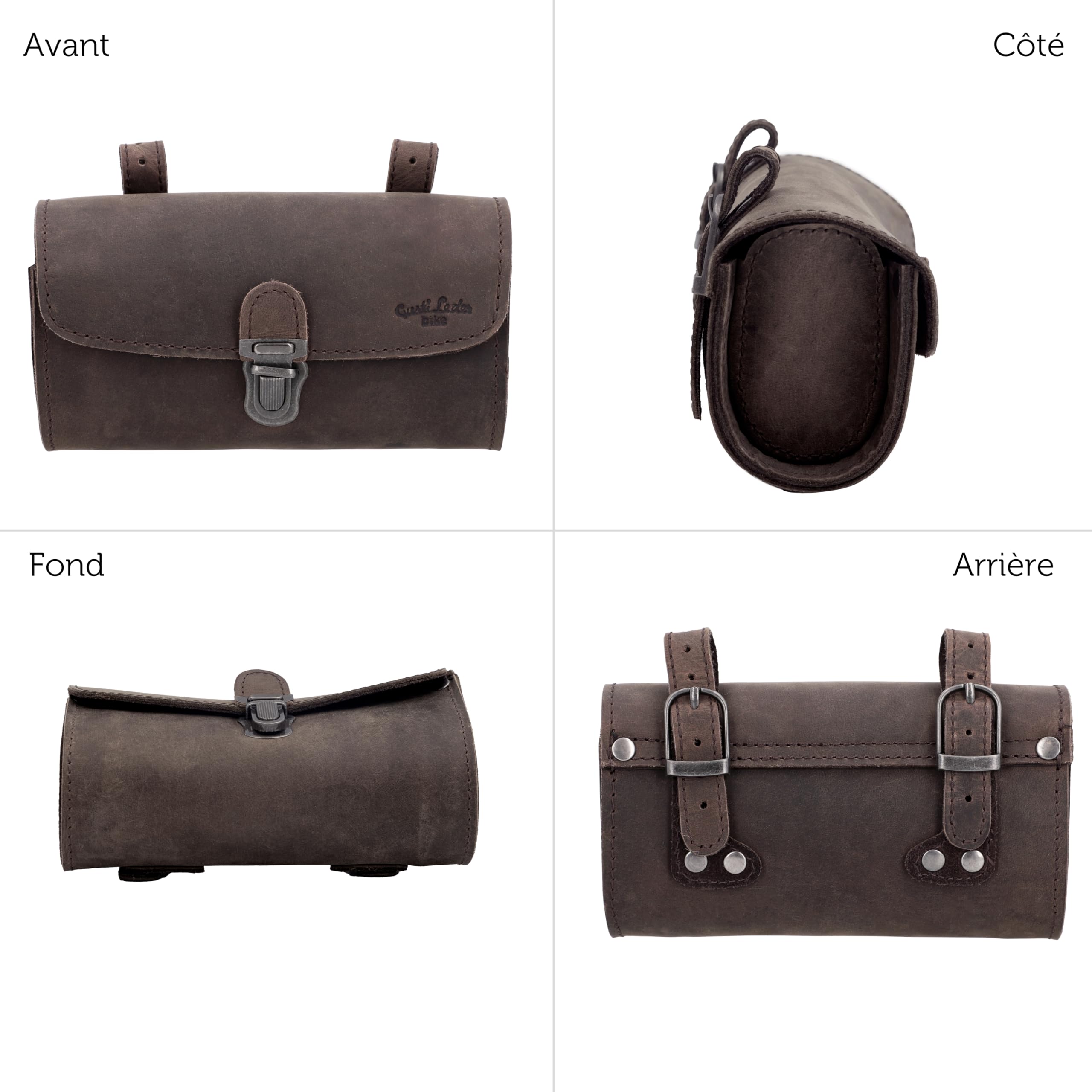 Ancienne Sacoche Trousse De Velo En Cuir 1920 30 Avec Outil