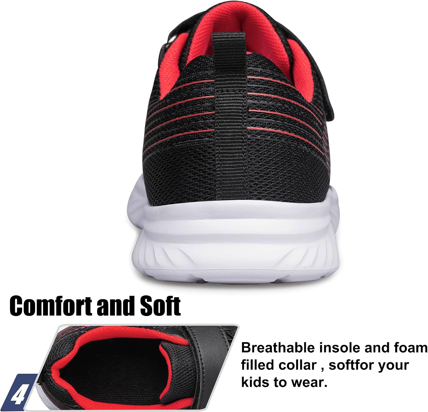 Raoendis Boys Girls Sneakers Kids Shoes Lightweight Breathable Athletic Running Tennis Fitness Shoes for Unisex Toddler/Little Kid/Big Kid