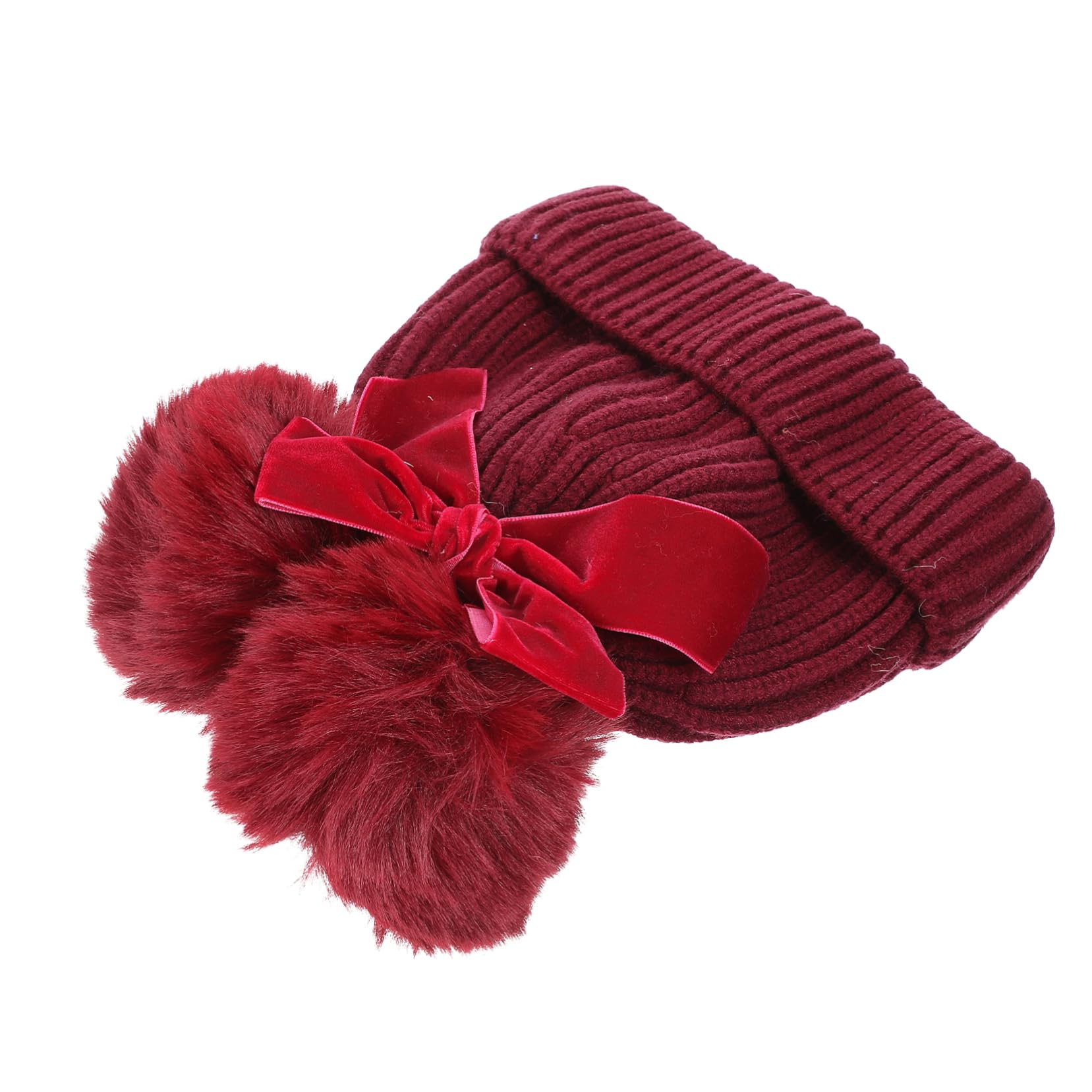 COLLBATH 3 Uds Gorro De Punto para Niños Gorro para Recién Nacido Gorro De Lana con Lazo Gorro Tejido con Lazo para Niños Gorro Tejido Cálido para Gorros De Punto para Mujeres
