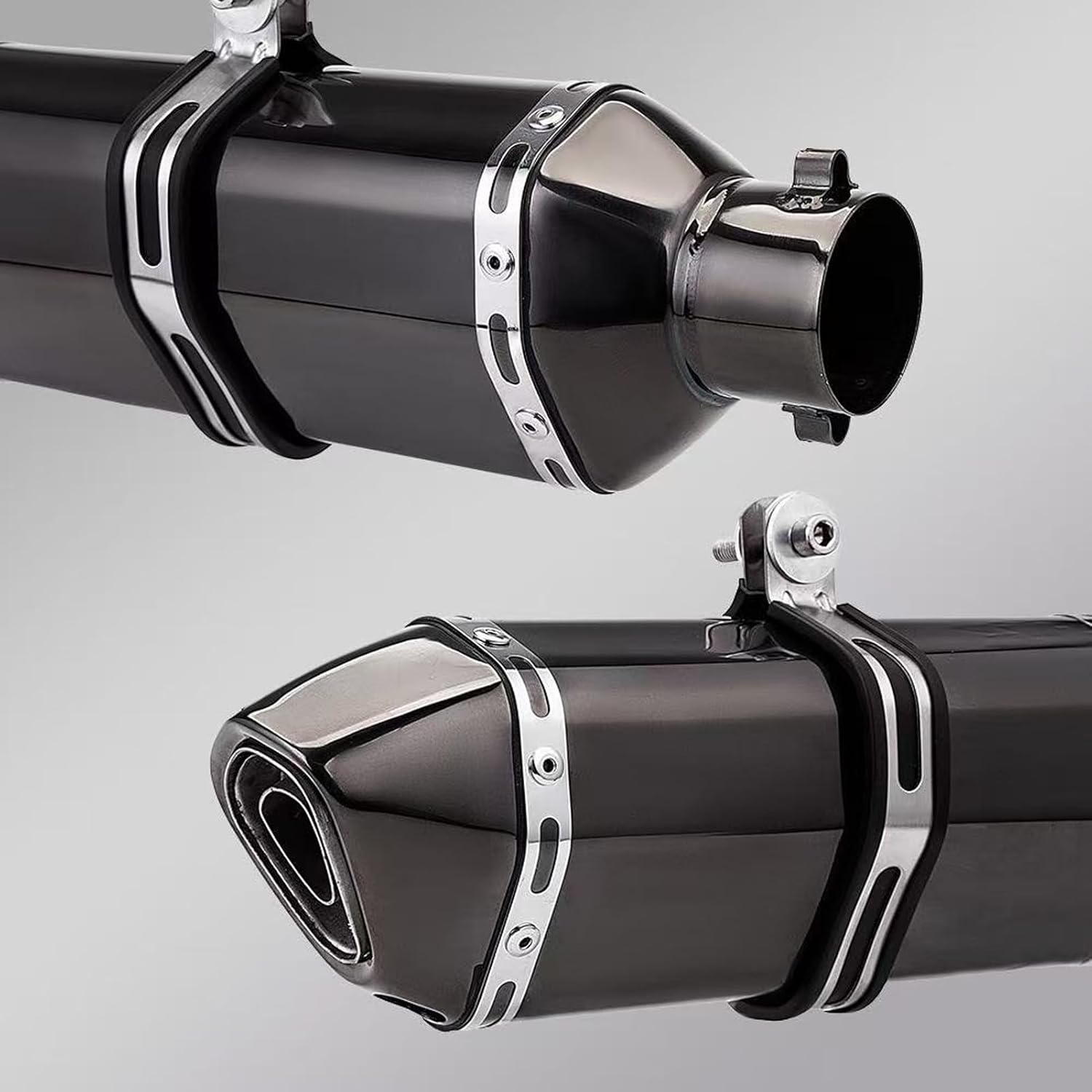 Motorcycle exhaust pipe for 2017-2023 Z400 / NINJA400 motorcycle exhaust pipe motorcycle special stainless steel exhaust pipe muffler middle section connecting pipe with 1pcs Clamp(Mid-section)