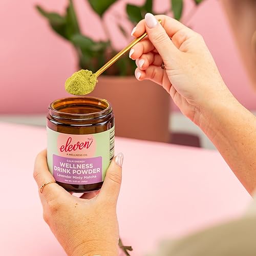 Miniatura 4 de eleven TLC  Mezcla de bebida japonesa matcha matcha premium de lavanda menta  Energía tranquila  L'teanina  Vegano  Apto para dieta cetogénica  21
