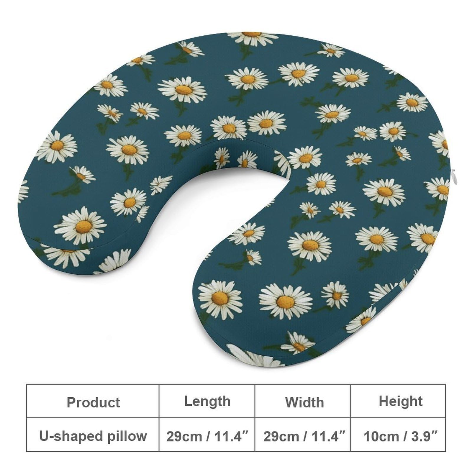 Almohada pequeña en forma de U, núcleo de almohada de espuma viscoelástica, cojín, proporciona apoyo para el cuello, almohada de viaje, adecuada para aviones, coches, hogares y oficinas.