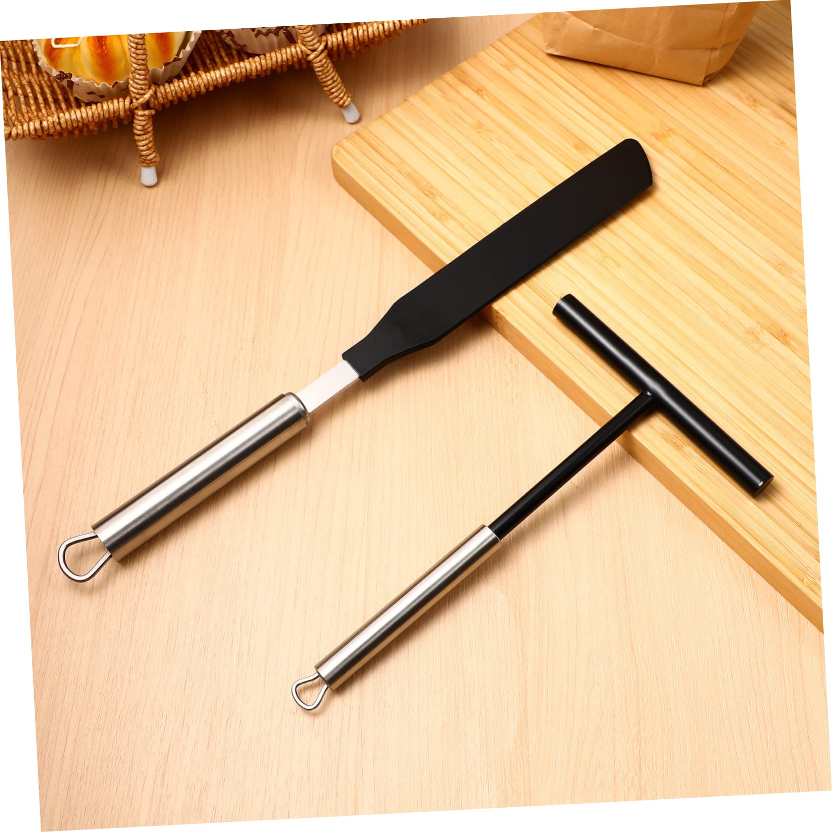 Juego de Espátulas Set Utensilios de Cocina Seguros y Prácticos de Acero Inoxidable para Crema y Panqueques para Panadería y Hotel