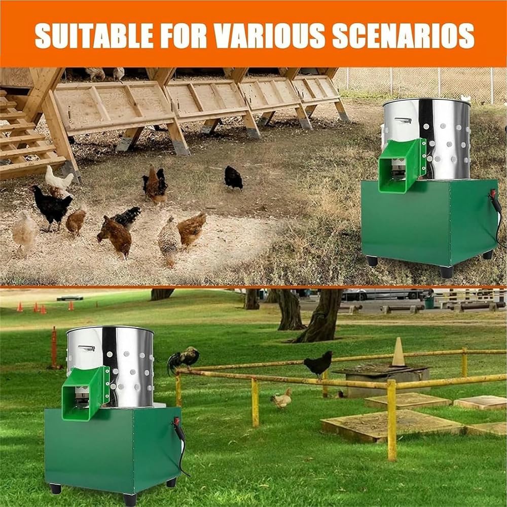 Desplumador comercial de aves de corral de 60 W, 550R/Min de acero inoxidable para pollo, pato, pavo