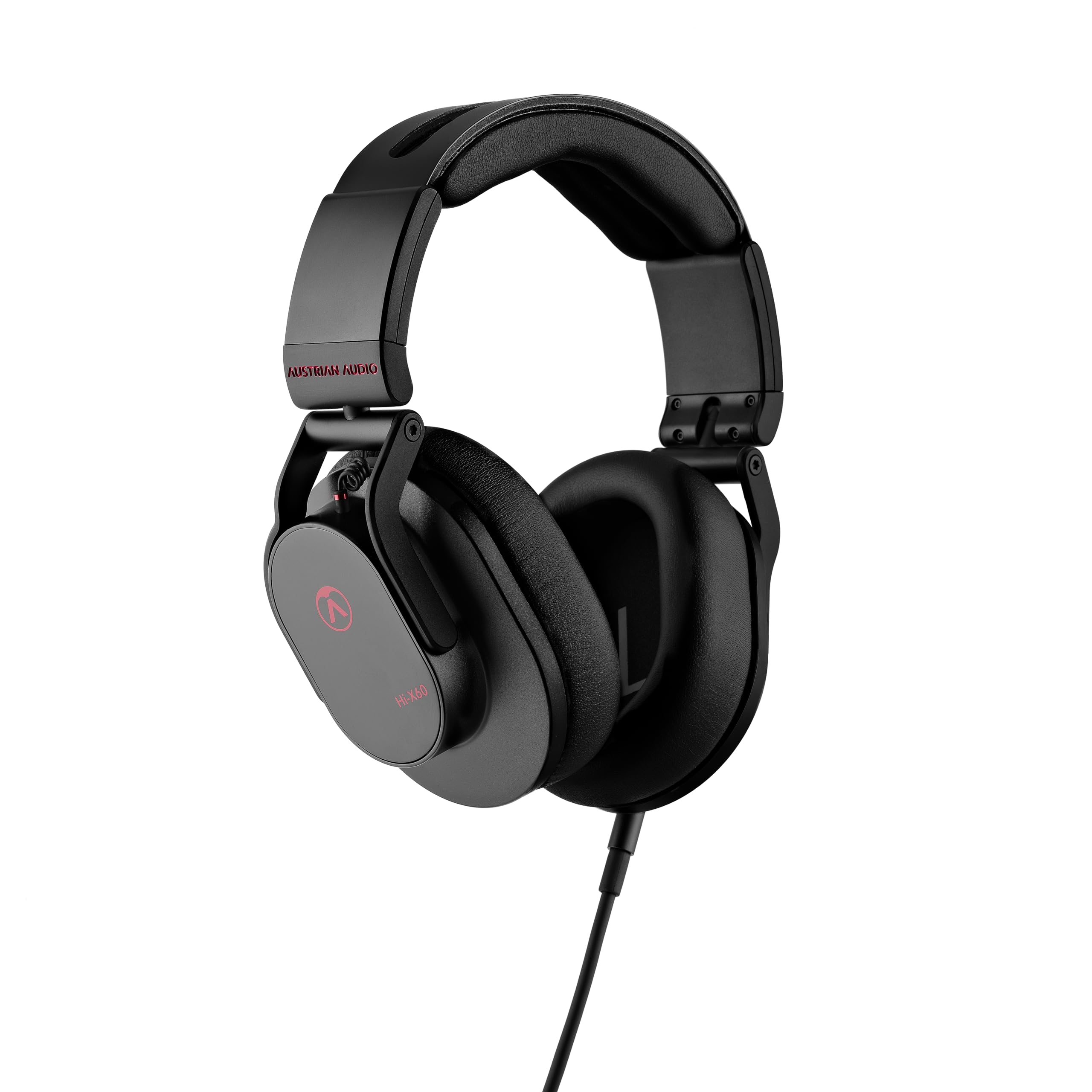 Austrian Audio Hi-X60 Kopfhörer, ohrumschließende Headphones (hoher Komfort durch spezielle Memory-Foam Ohrpolster, für Mixing, Mastering und Recording geeignet, 3,5 mm Klinkenanschluss), Schwarz