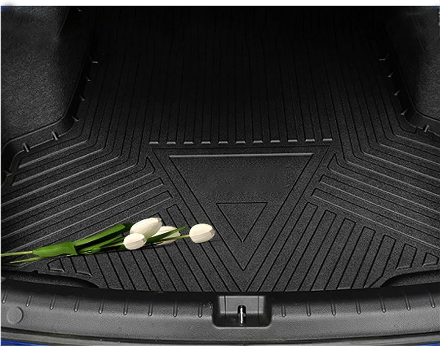 TPE Car Storage Box Pad Waterproof Rear Trunk Mat Compatible with Toyota Camry 12-17 Rubber Mat Compatible with Trunk