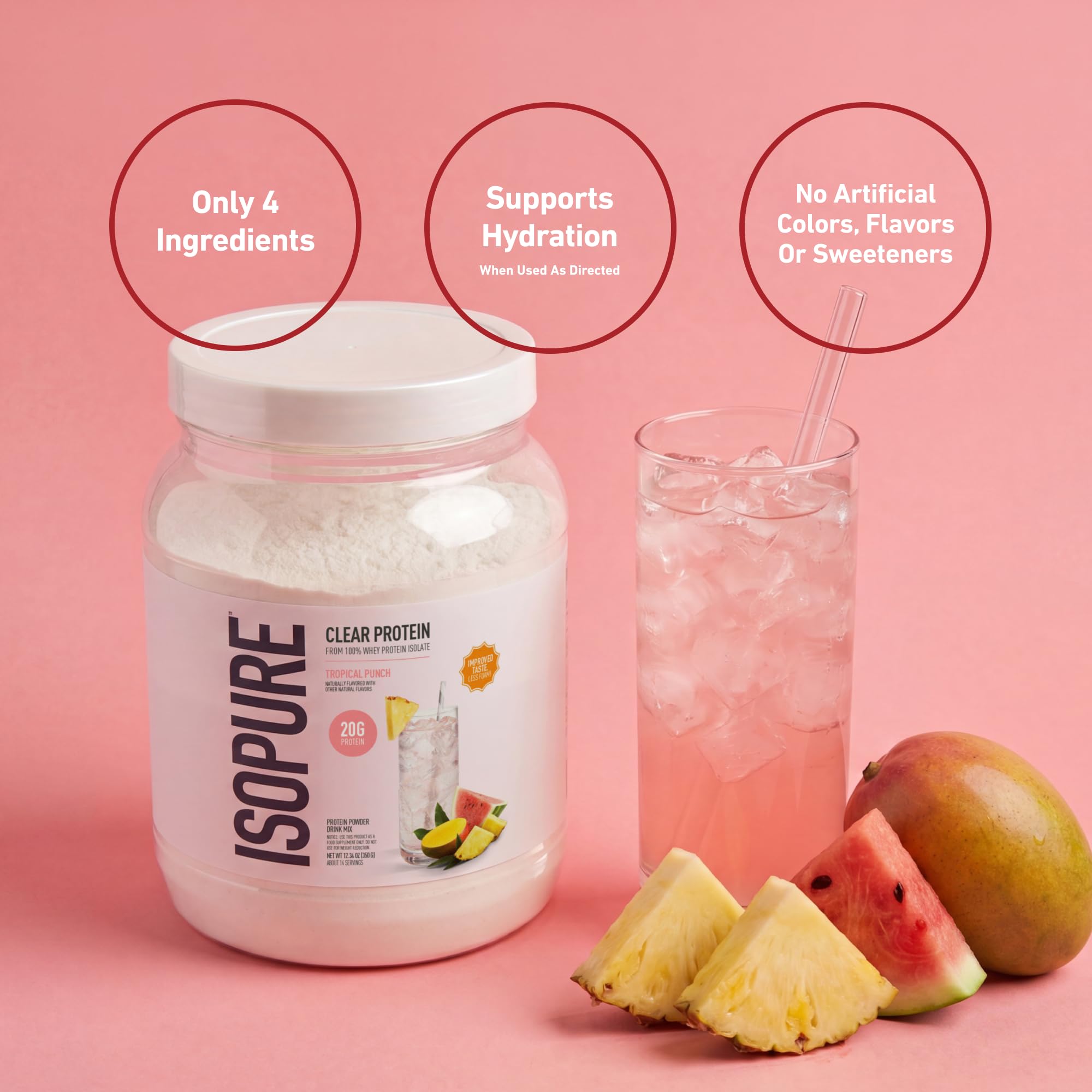 Isopure Clear Whey Isolate Protein Powder, Tropical Punch, 14 Serving — Amazon image 6