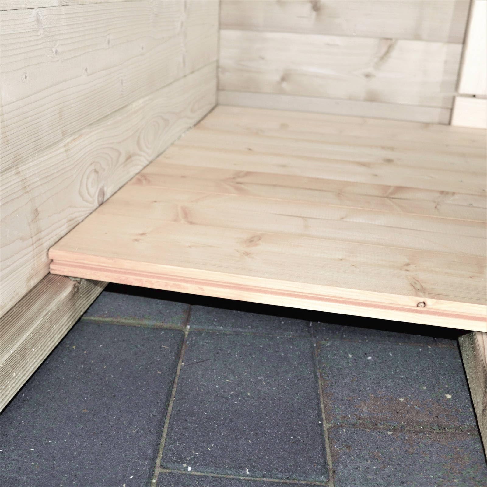 Alpholz 3 m 28 mm Holzfußboden für Gartenhäuser & Gerätehäuser | Universal Fußboden Imprägniert