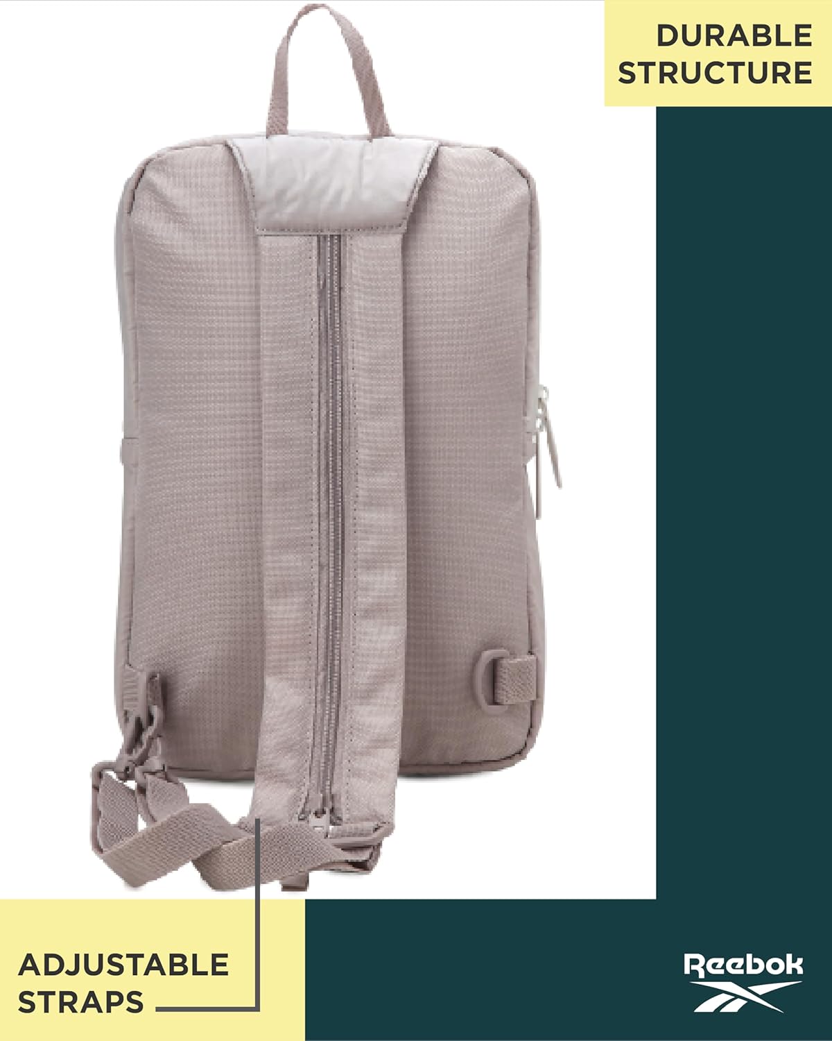 Reebok Unisex Crossbody Sling Bags – Compact Convertible Strap Cross Body Bag Travel Sling Bag - Gym & Travel Essential, Size One Size, Mikayla Stucco - Image 5