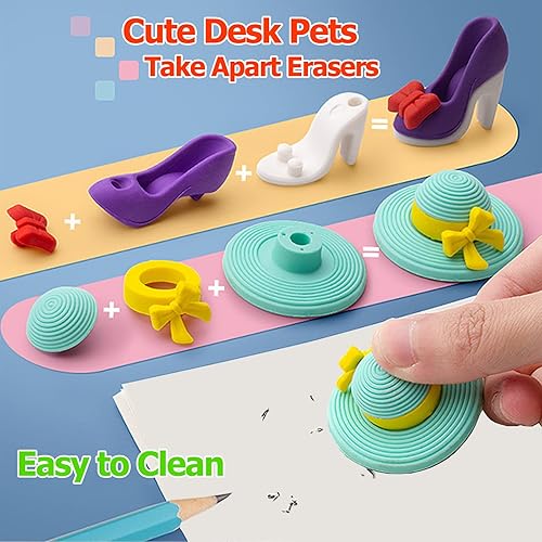 Miniatura 2 de Borradores de animales de escritorio para niños y niñas, borradores de rompecabezas, borradores desmontables, juguetes para regalos de fiesta de