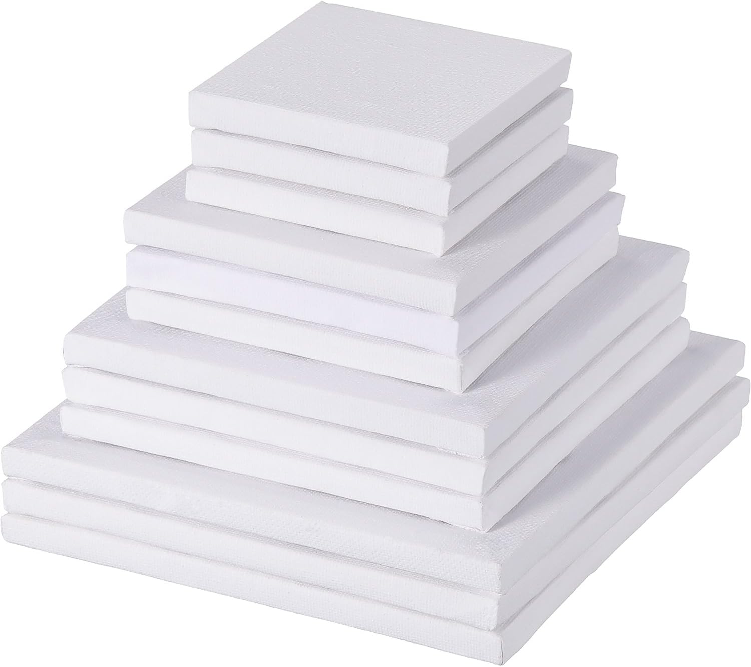 Hestya 12 Pcs Mini Canvases 3/4 / 5/6 Inch, Blank Square Stretched