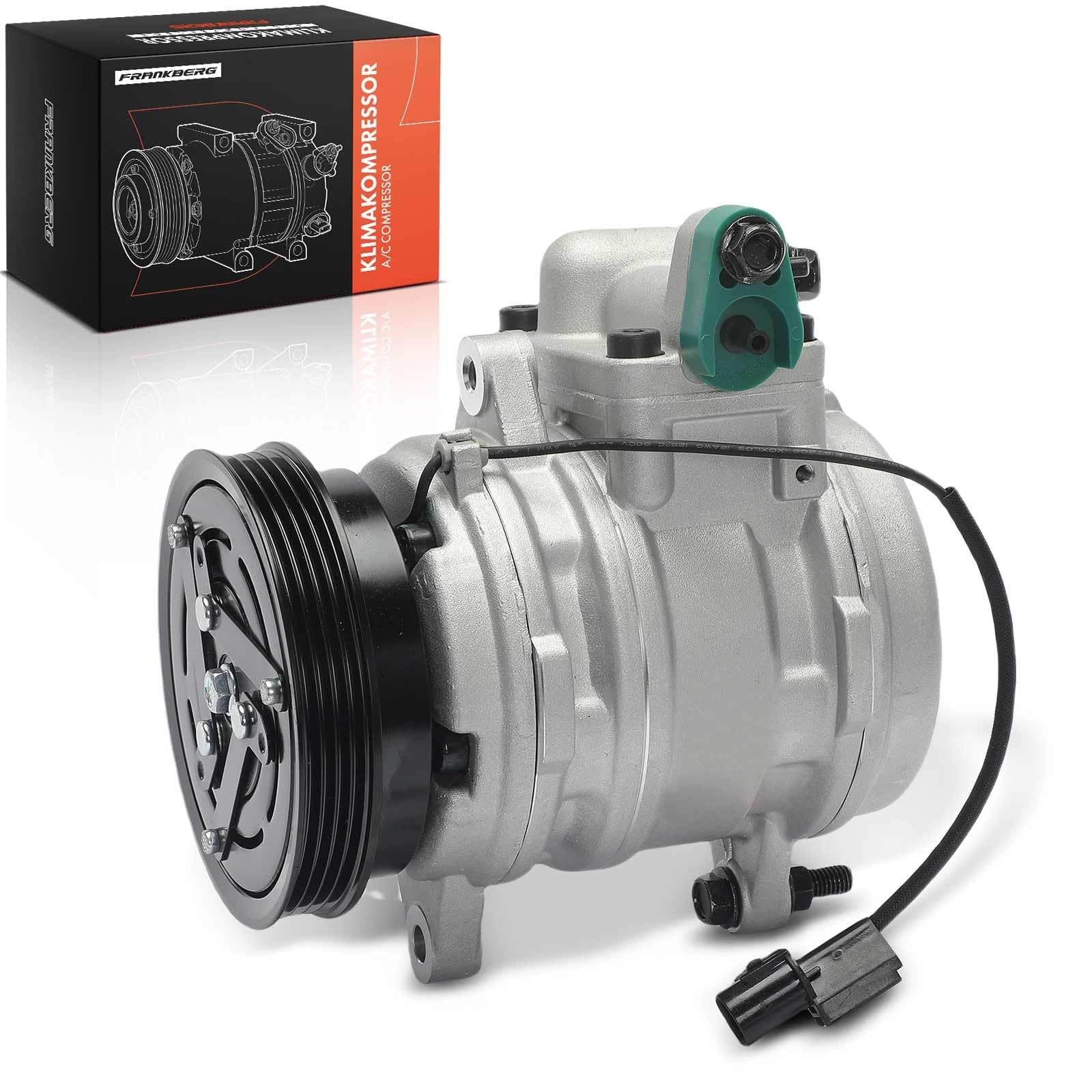 Frankberg Compressore aria condizionata con frizione Benzina Compatibile con i10 PA Picanto SA Replace# 8FK351340141, compreso l'olio preconfezionato