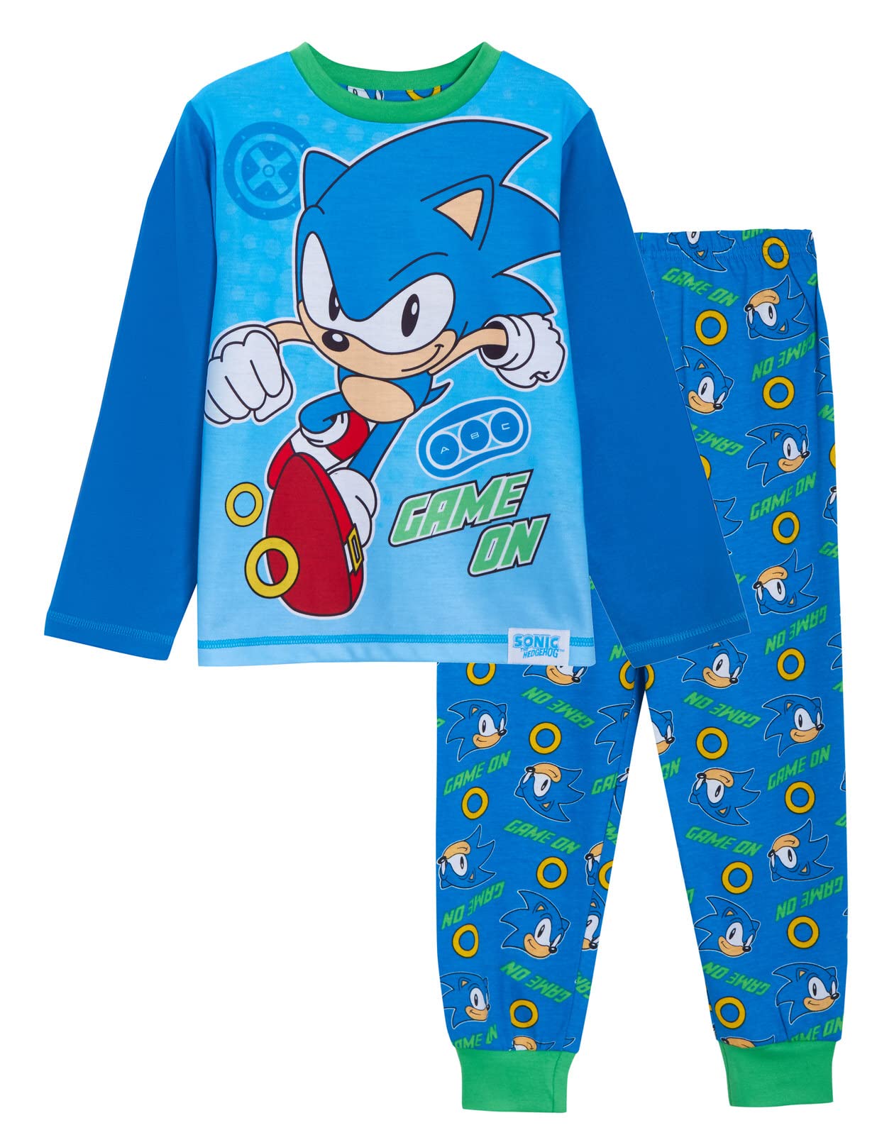 Sonic The Hedgehog Pyjamas 4-5 Years Blue/Green