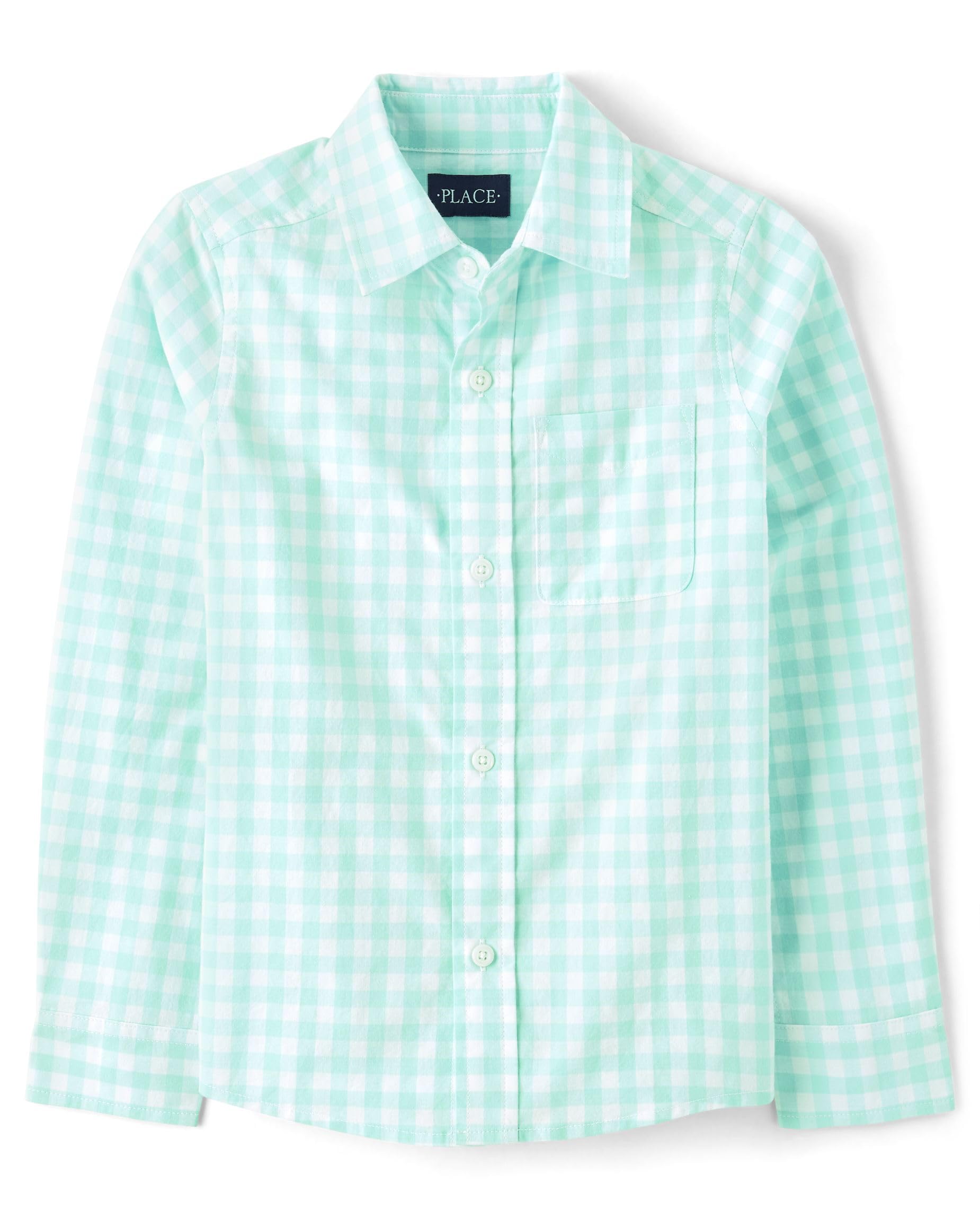 The Children's Place Boys' Long Sleeve Button Down Shirts