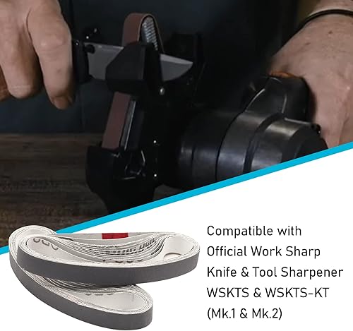 Miniatura 5 de 24 piezas de 12 x 12 pulgadas, kit de cinturón de repuesto de afilado de grano fino 800 para afilador de cuchillos y herramientas oficial (WSKTS &