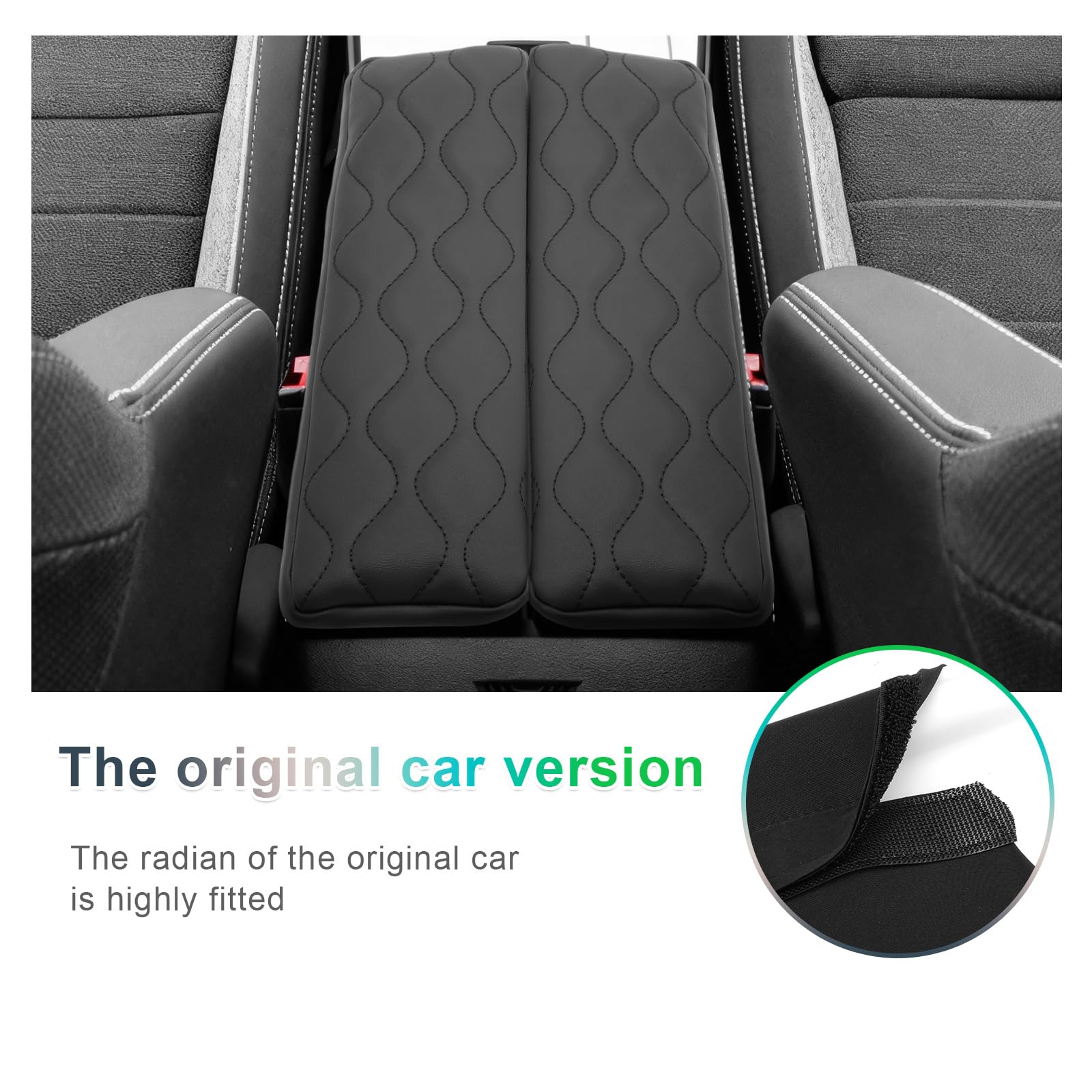 GAFAT Compatibile con 2025 Opel Grandland GS EV Elettrico Hybrid 2025 2026 Copribraccioli, Grandland 2025 Protezione Bracciolo, Copertura Cuscino in Pelle PU, 3 CM Aumenta Ispessito, Allevia Fatica