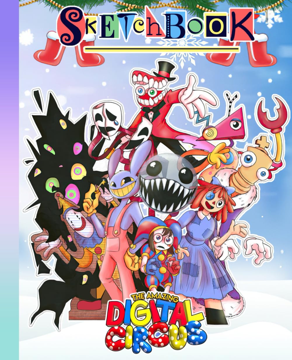 The Amazing Pomni Digital Cir-cus SketchBook: The Amazing Pomni Digital Cir-cus Notebook for Sketching and Note | Thick 100 Blank Pages for Drawing, ... Home, School, Event | 7.5 x 9.25 Inches