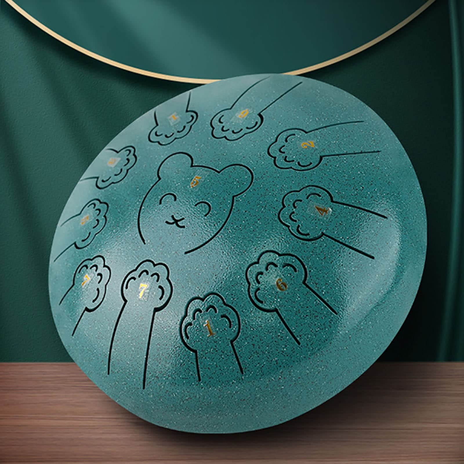 Tamburo for Pioggia 10 Pollici 11 Note Tongue Drum Strumento A Percussione for Educazione Musicale Tamburo A Mano Con Borsa, Bacchette, Palette for Dita(Blu)