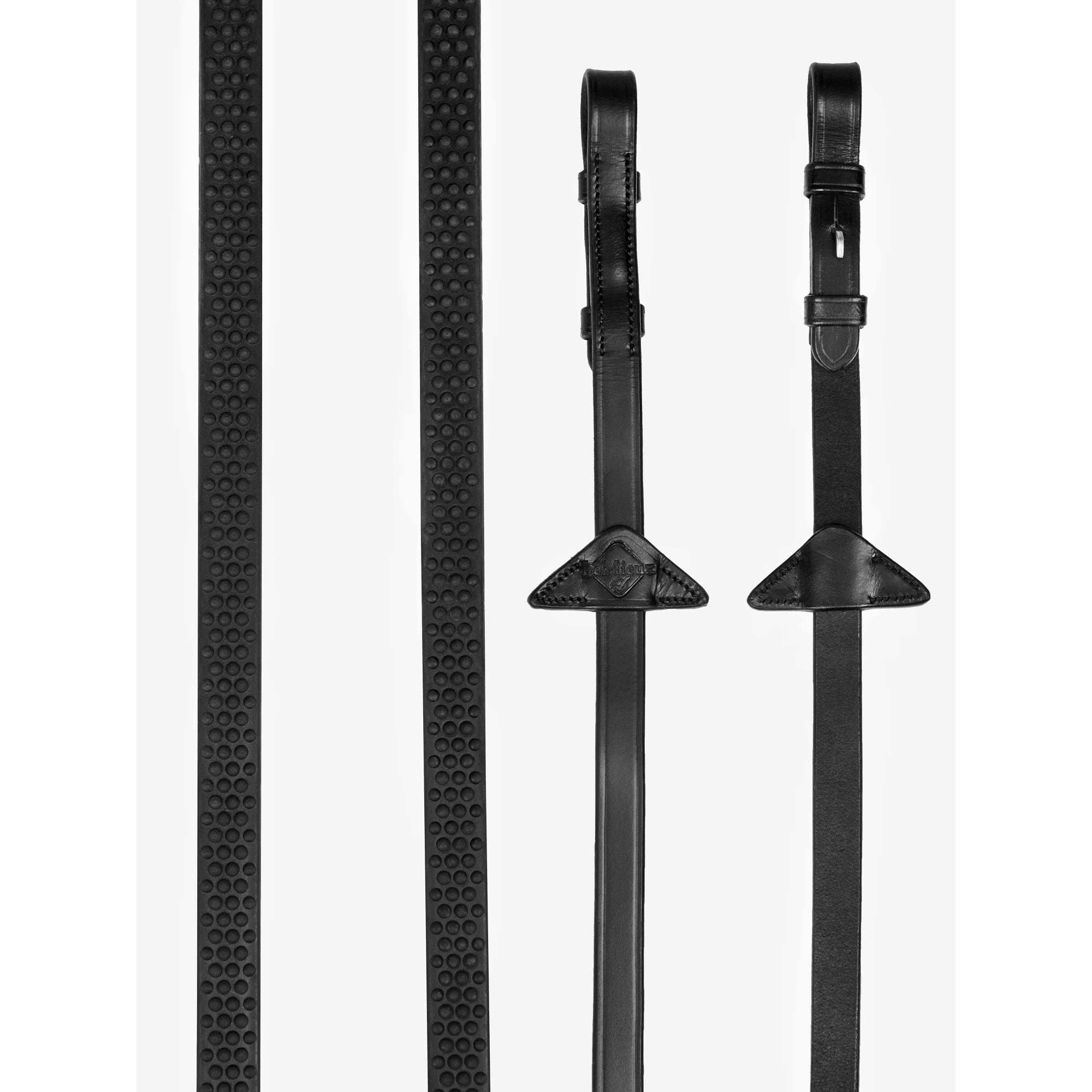 LeMieux Soft Rubber Reins - Black/Black Pony โ image 1
