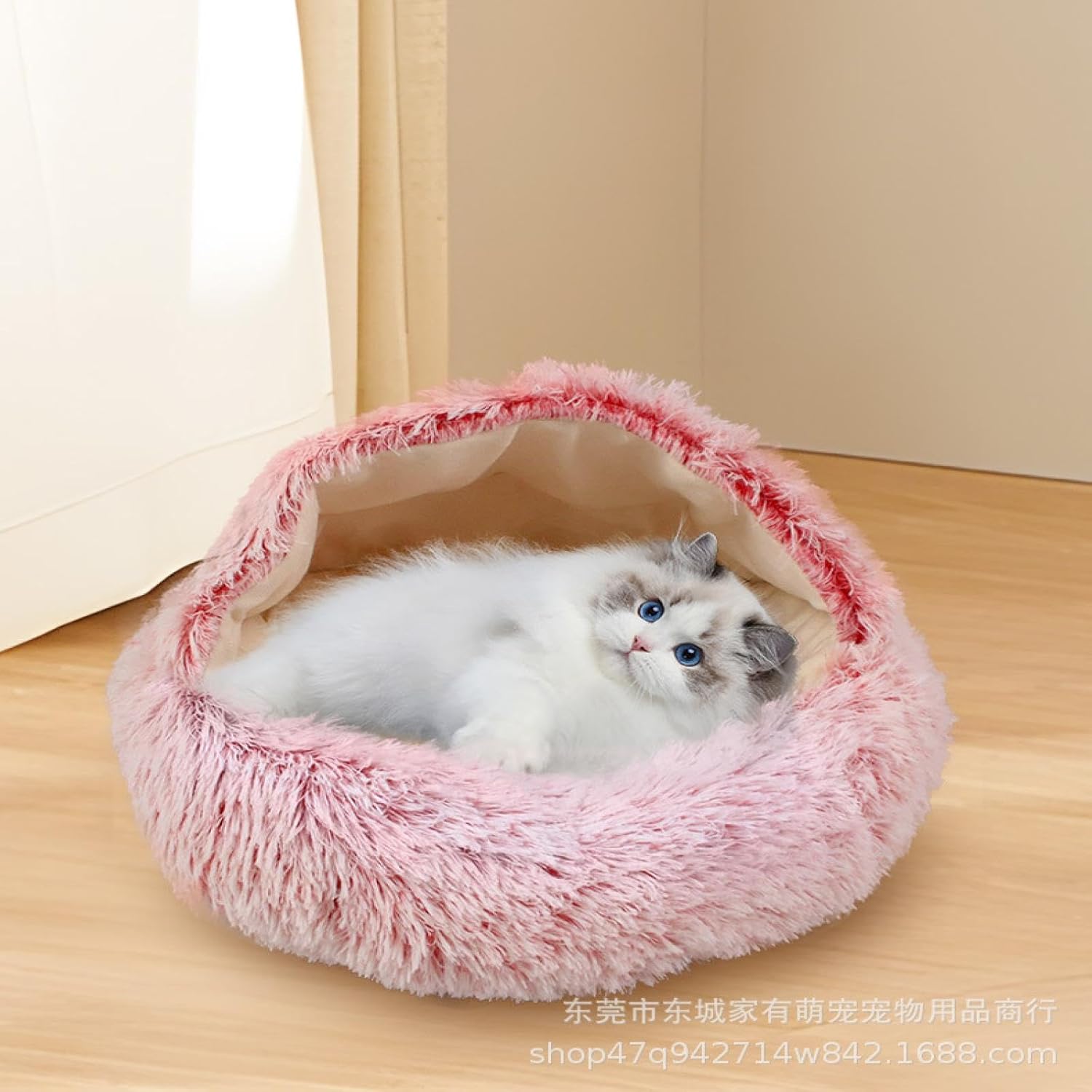 Autumn and Winter Warm Shell semi-Enclosed Round cat Kennel pet cat Bed semi-Enclosed Kennel Dog Bed Enclosed cat Kennel