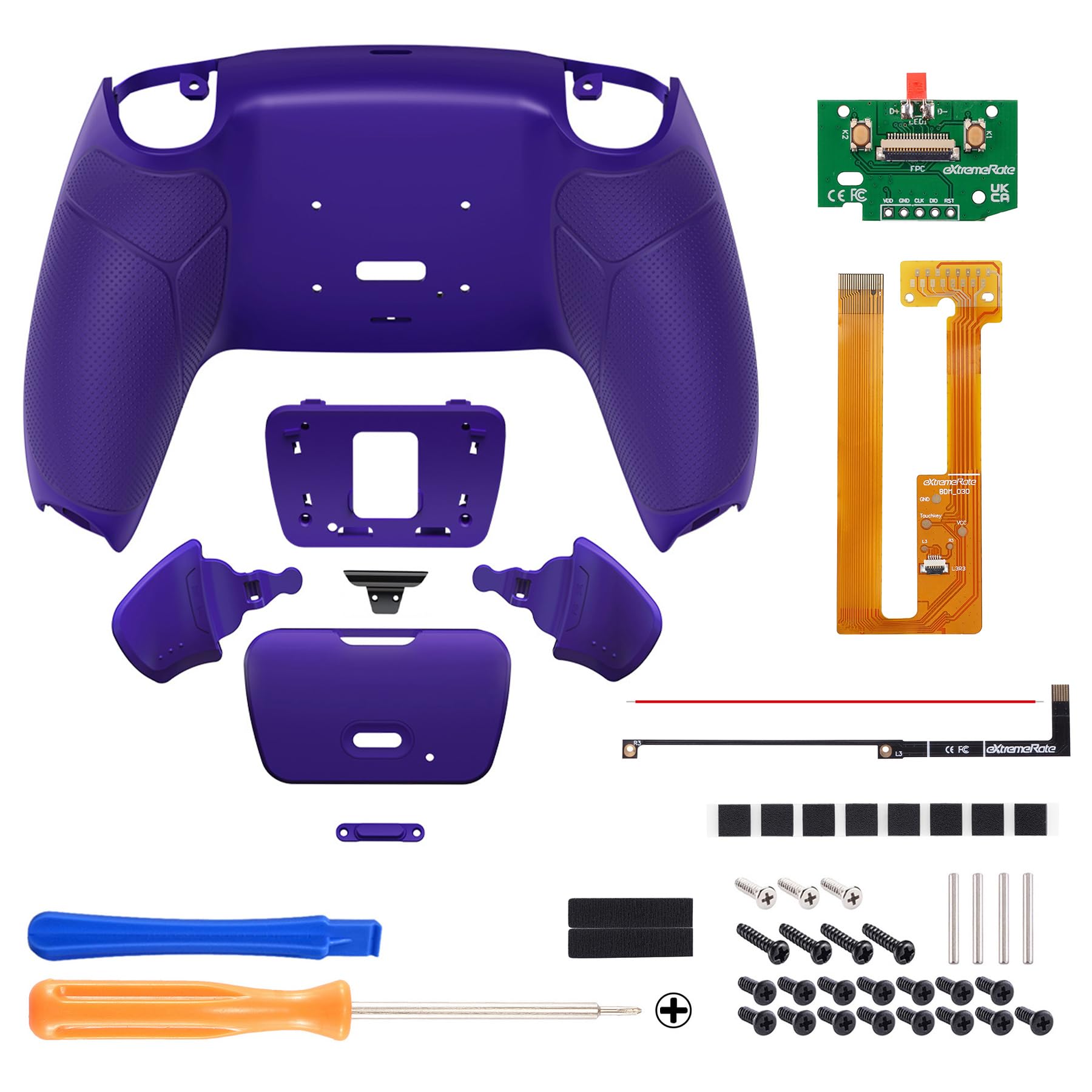 eXtremeRate Galactic - Kit programable Rise Remap para Controlador PS5 BDM-030 040 050, Tablero de actualización, Carcasa Trasera y Botones Traseros, Controlador no Incluido