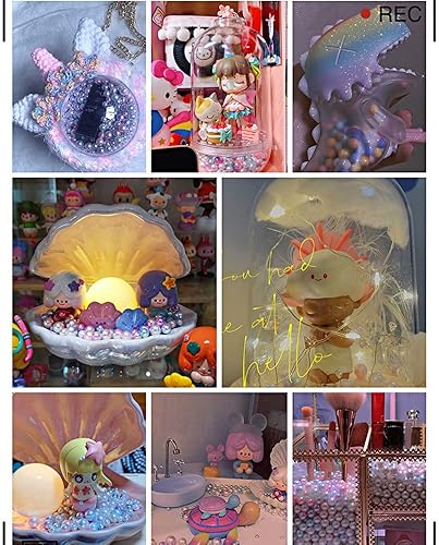 Miniatura 6 de 150 perlas de imitación de ABS sin perforar degradadas para rellenos de jarrón de 0.315 a 0.315 pulgadas, sin agujero, cuentas de maquillaje de