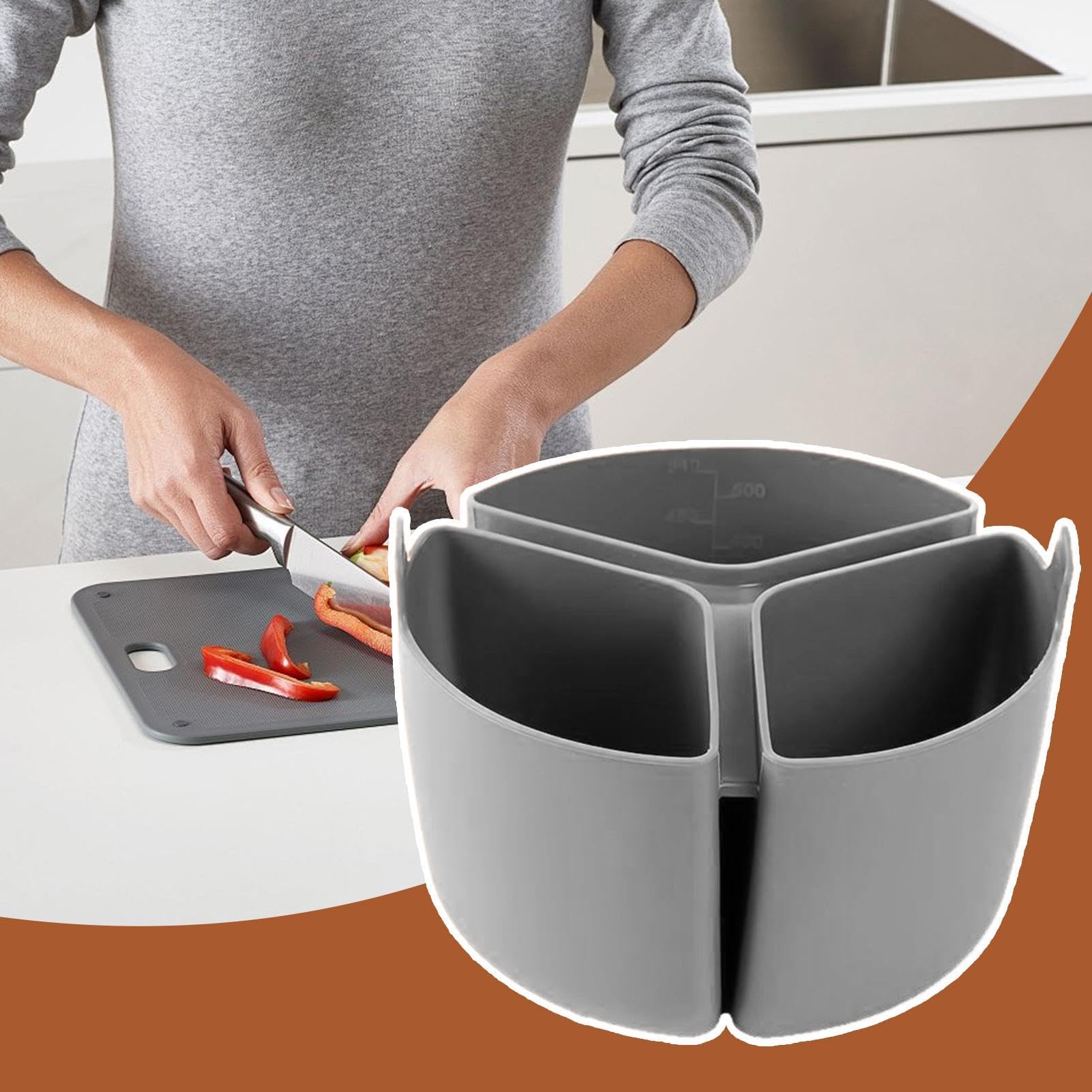 Revestimiento de silicona para cacerola – Divisor triple de cocción lenta de 3 compartimentos, inserto duradero apto para lavavajillas | Separador de partición de cocina Flexible apto para horno para
