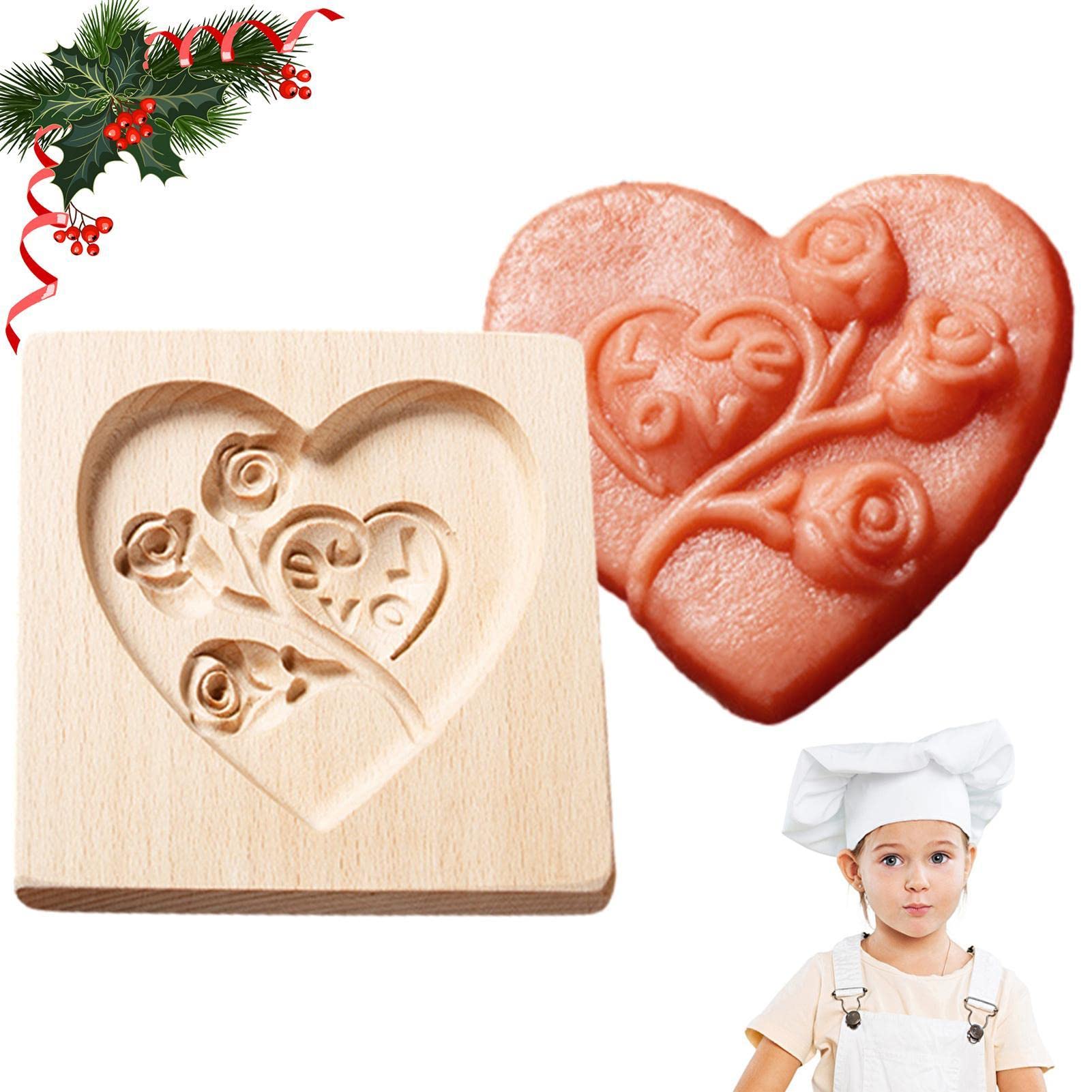 Keksausstecher, Plätzchenformen aus Holz,Keks,Holzkekse | Keksformen for Backen, DIY Lebkuchen-Keksstempel, Kekspresse, Stempelformen, Keksausstecher