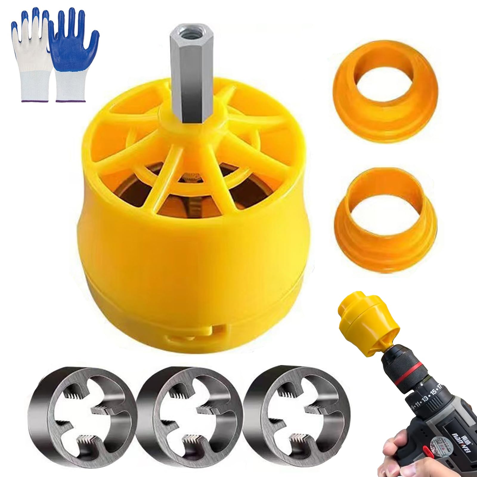 Pvc Thread Cutter Tool Pvc Pipe Threader 12 PC PVC Thread Maker Tool Kit - Pipe Threader Set ...
