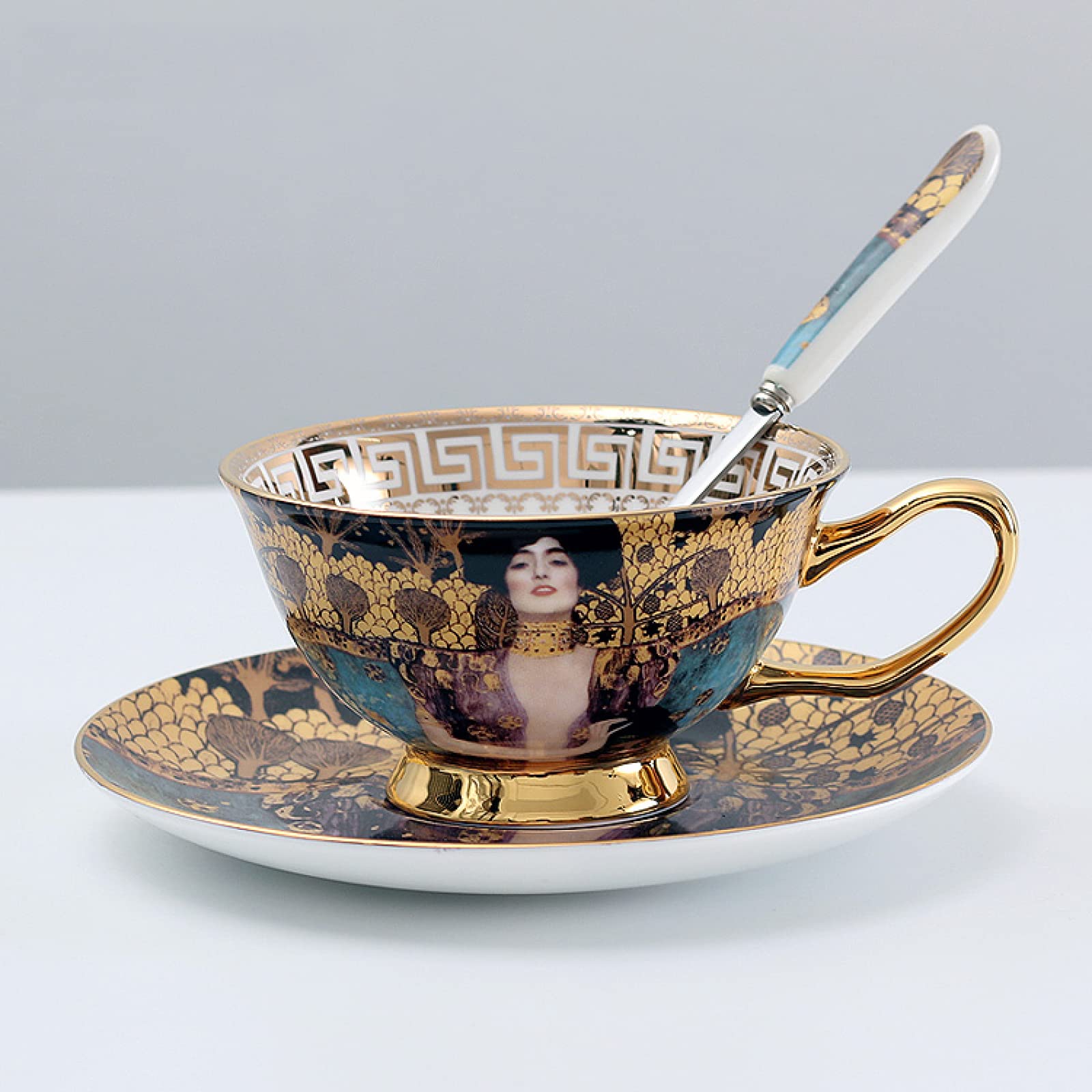 Tasse Mug Klimt Judith Céramique - Collection Klimt - Design Artistique Multicolore - Neuf Avec Emballage