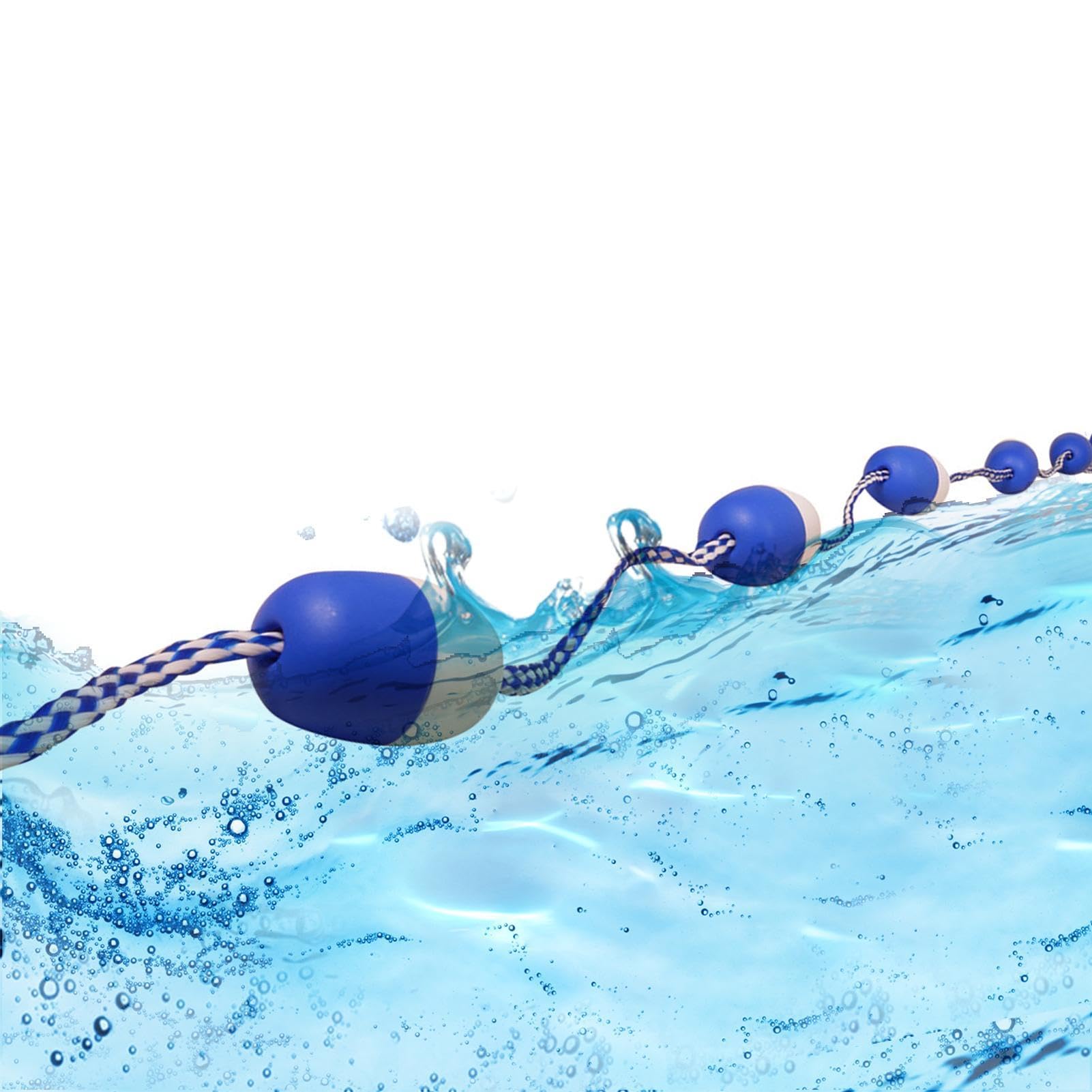 Sicherheitstrennwand für Schwimmbäder, 5,5 m, Schwimmbad-Sicherheitstrennung mit/Haken, Schwimmbadspurteilung, 7,1 x 9,9 cm