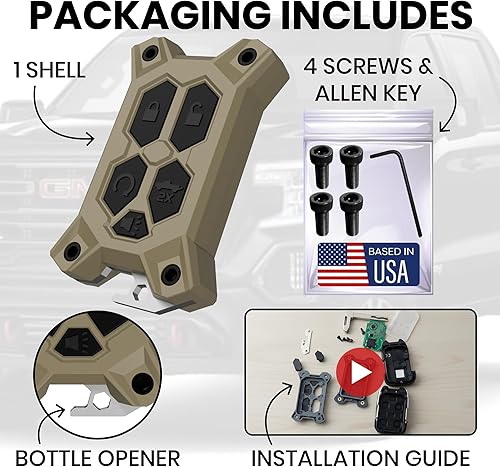 Vista 20 de Funda para llavero Chevy – para funda de llavero GMC – Accesorios Silverado Sierra – Abrebotellas integrado – Compatible con guía de ajuste